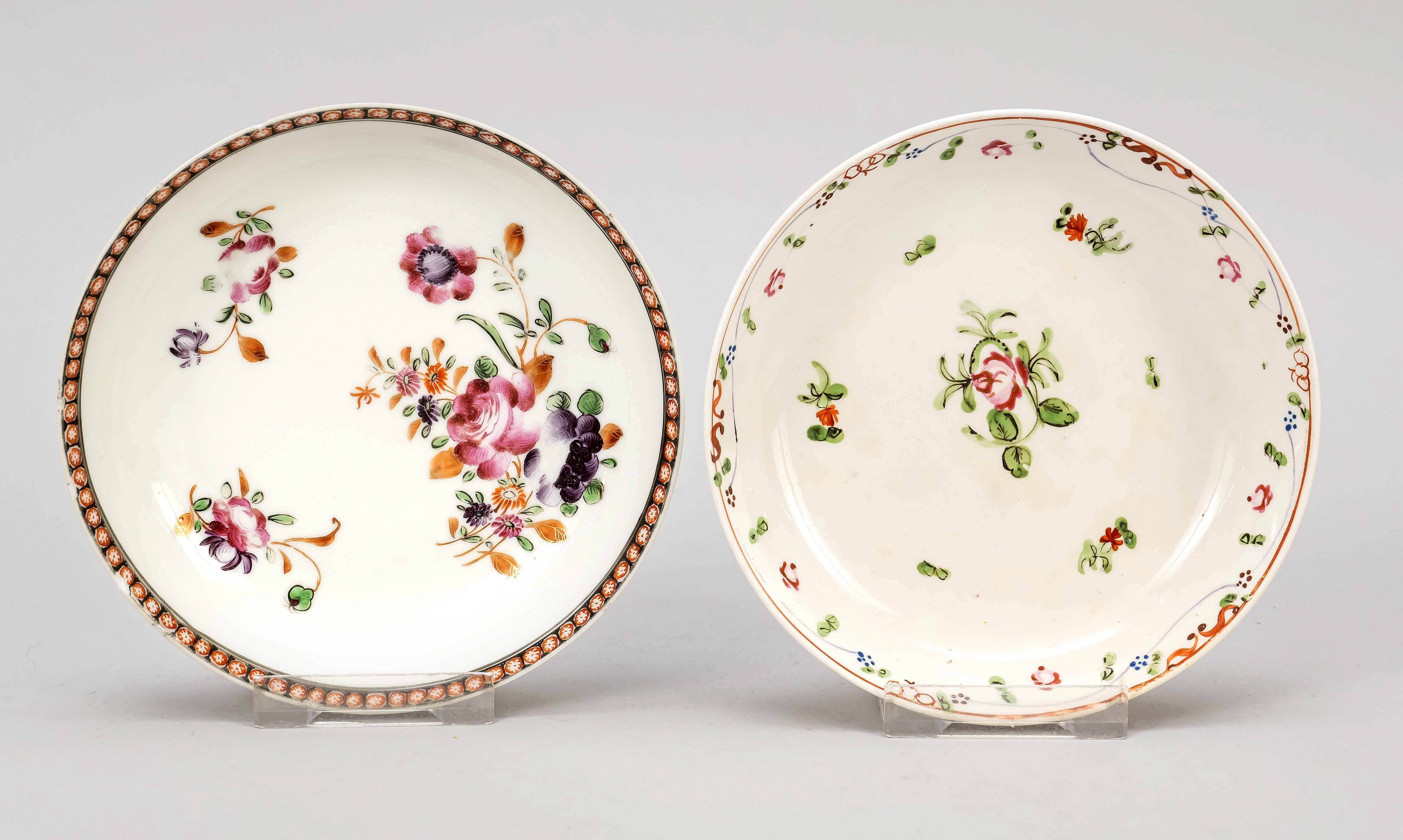 2 small plates Canton, South China, Prov. Guangzhou, Canton, Qing dynasty(1644-1912), 18th