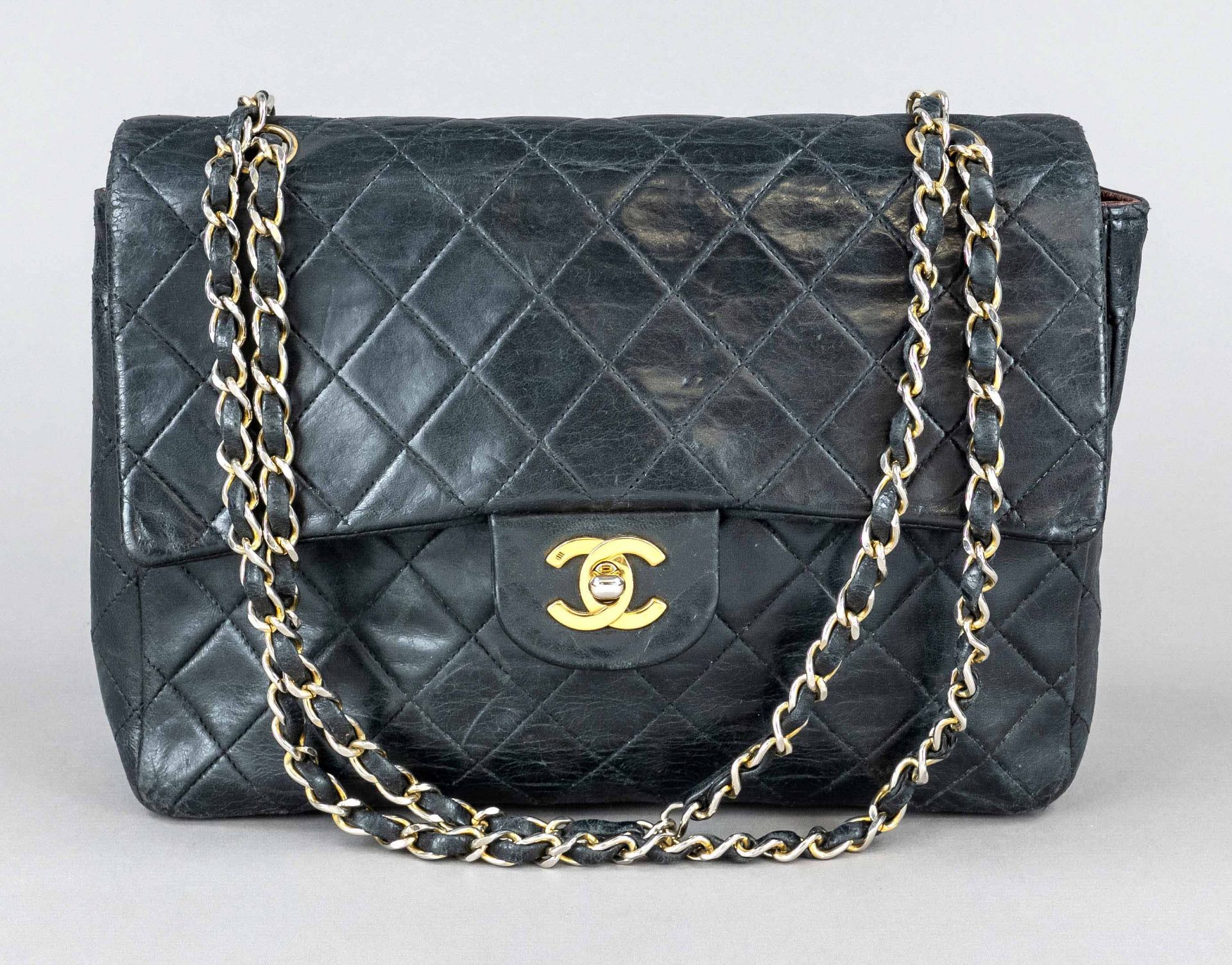 Chanel, Black Quilted Vintage Double Flap Bag, black quilted calfskin in the brand's signature