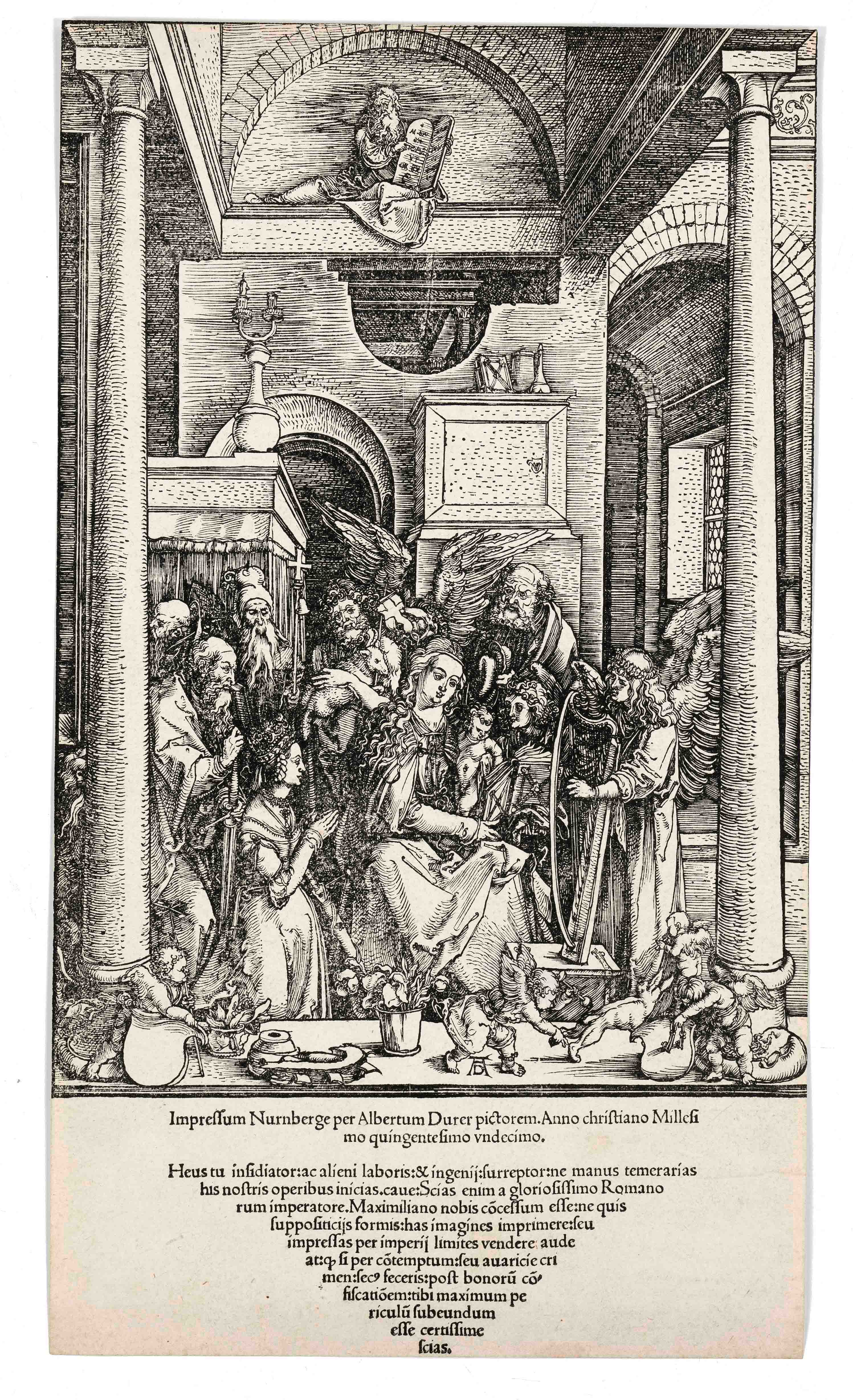 Dürer, Albrecht. 1471 - Nuremberg - 1528. veneration of Mariae. Woodcut/hard paper, sheet 20 from