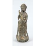 Willow Branch Guanyin, China, Republic period(1912-1949), bronze patinated, Bodhisattva