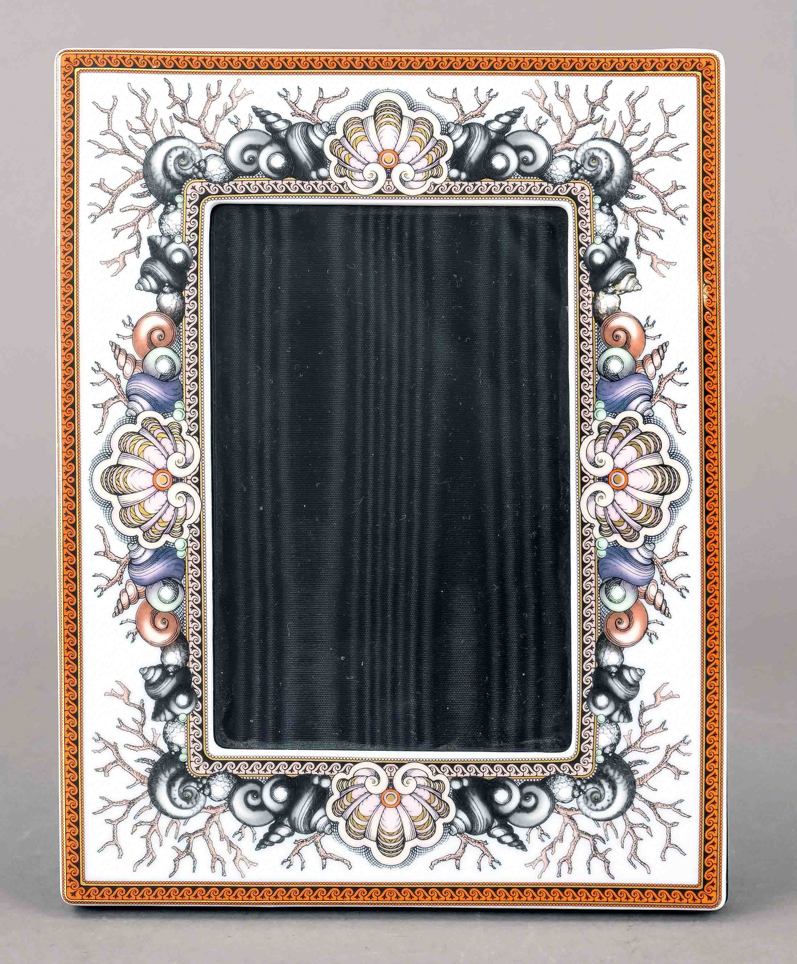 Photo stand frame, w. Rosenthal, late 20th c., Versace design, Les Tresors de la Mer decor,