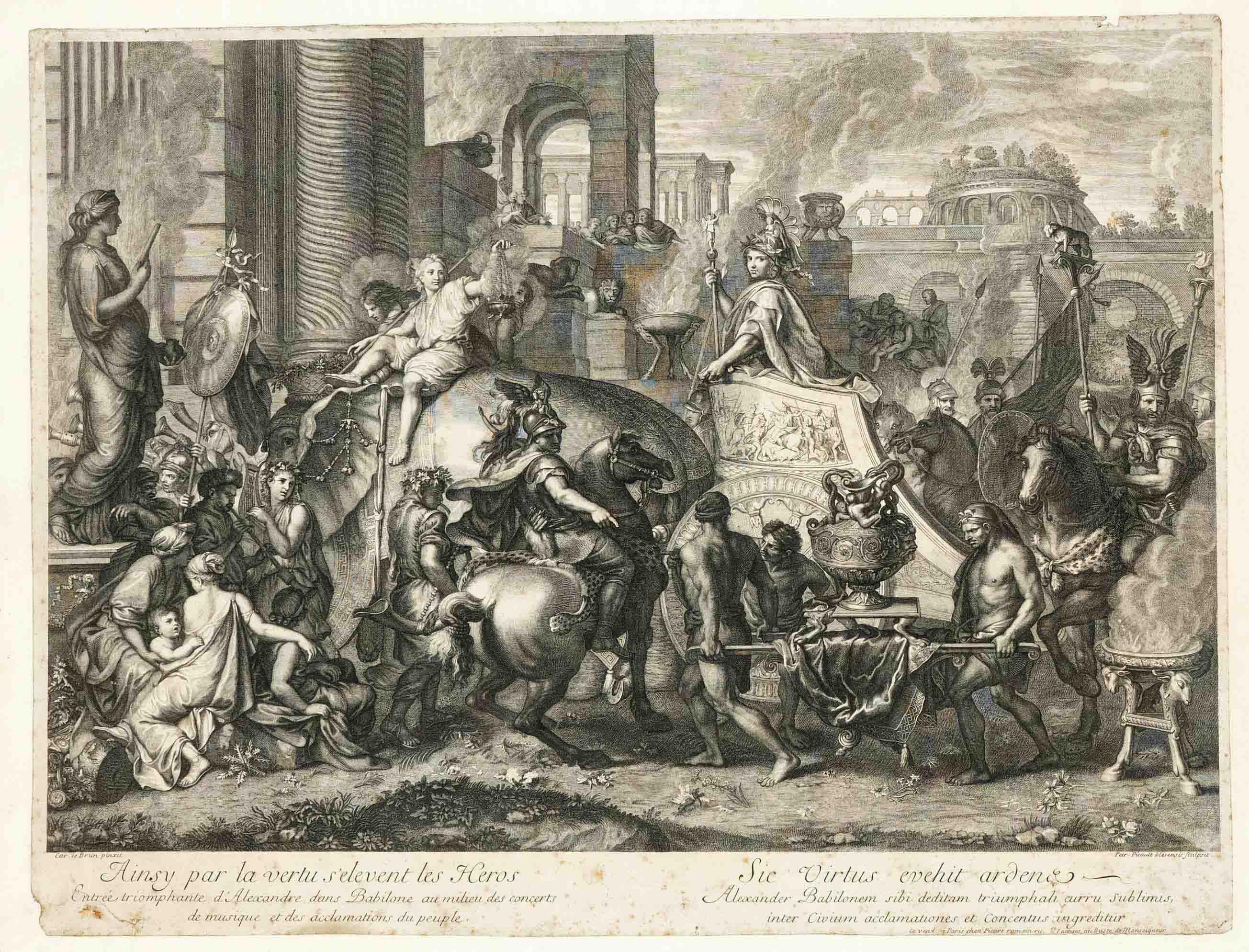 Pierre Picault (1680-1711) and Nicolas Henri Tardieu (1674-1749) after Charles Le Brun (1619- - Image 6 of 6