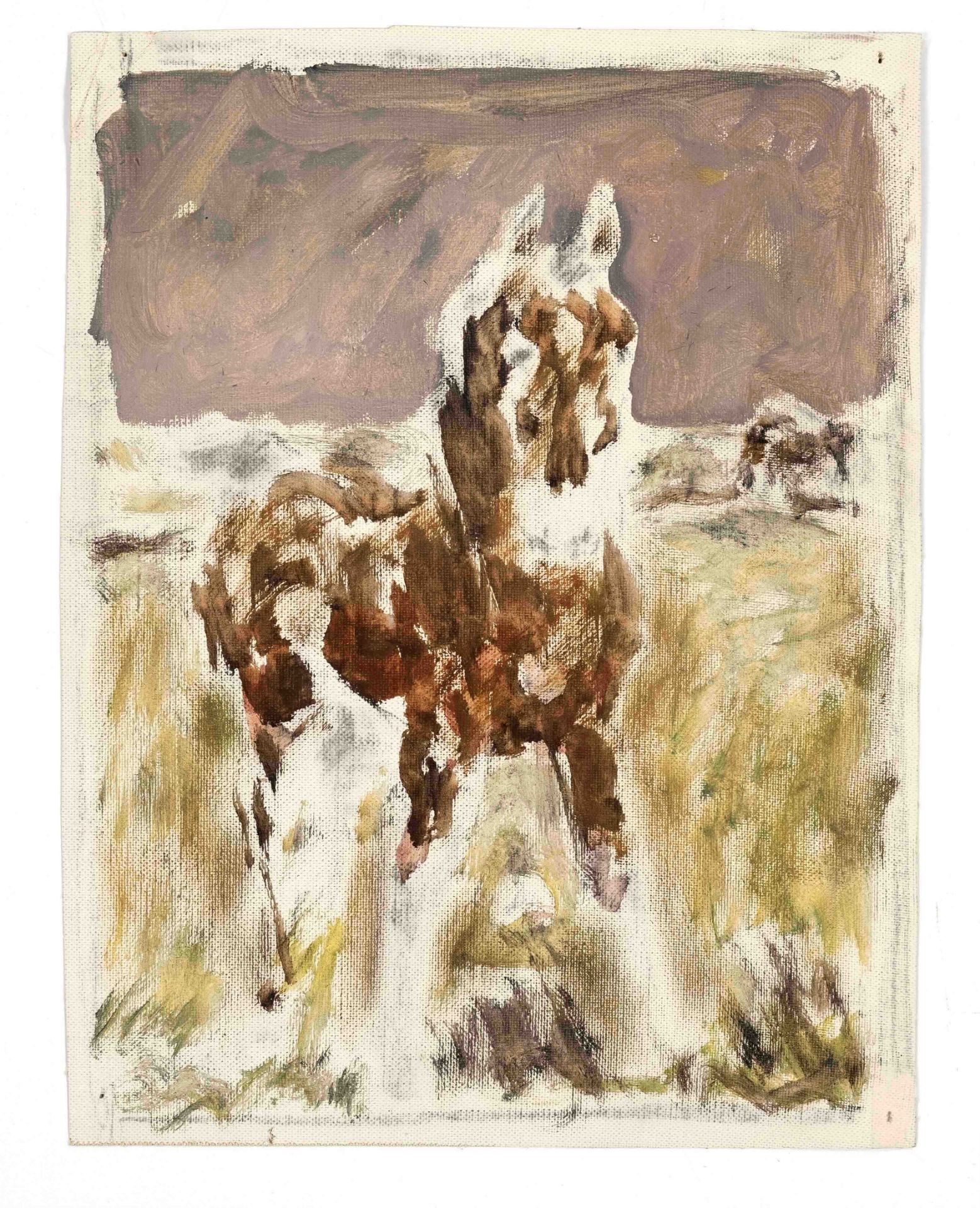 Focke, Wilhelm H. 1878 - Bremen - 1974. Study of a horse standing in the pasture. Probably 1960s.
