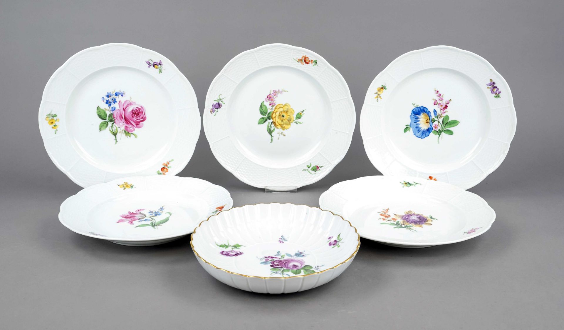 Sechs Teile, Meissen, 5 Speise