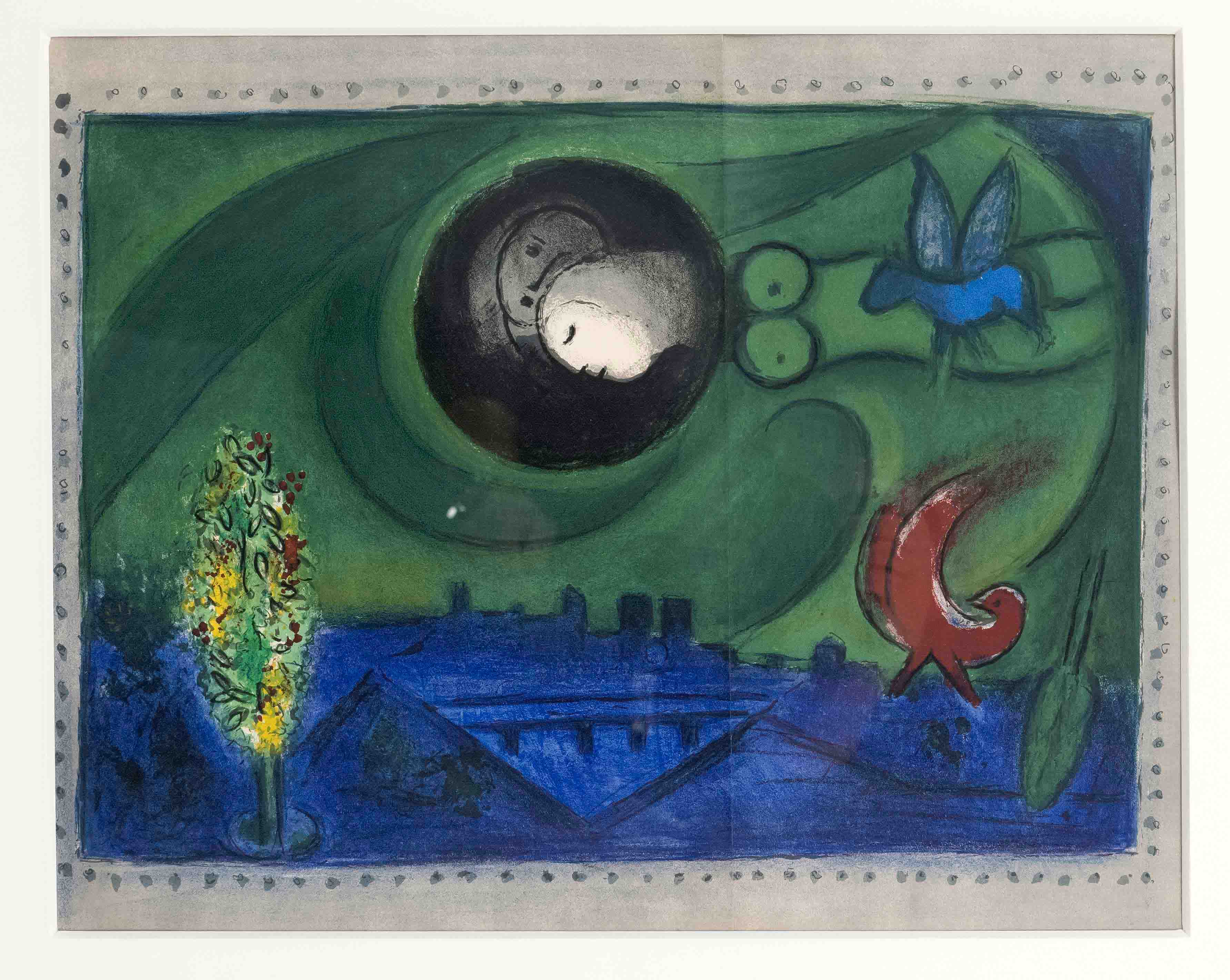Chagall, Marc. 1878 Vitebsk - 1985 St.-Paul-de-Vence. Quai de Bercy. 1954. color lithograph from