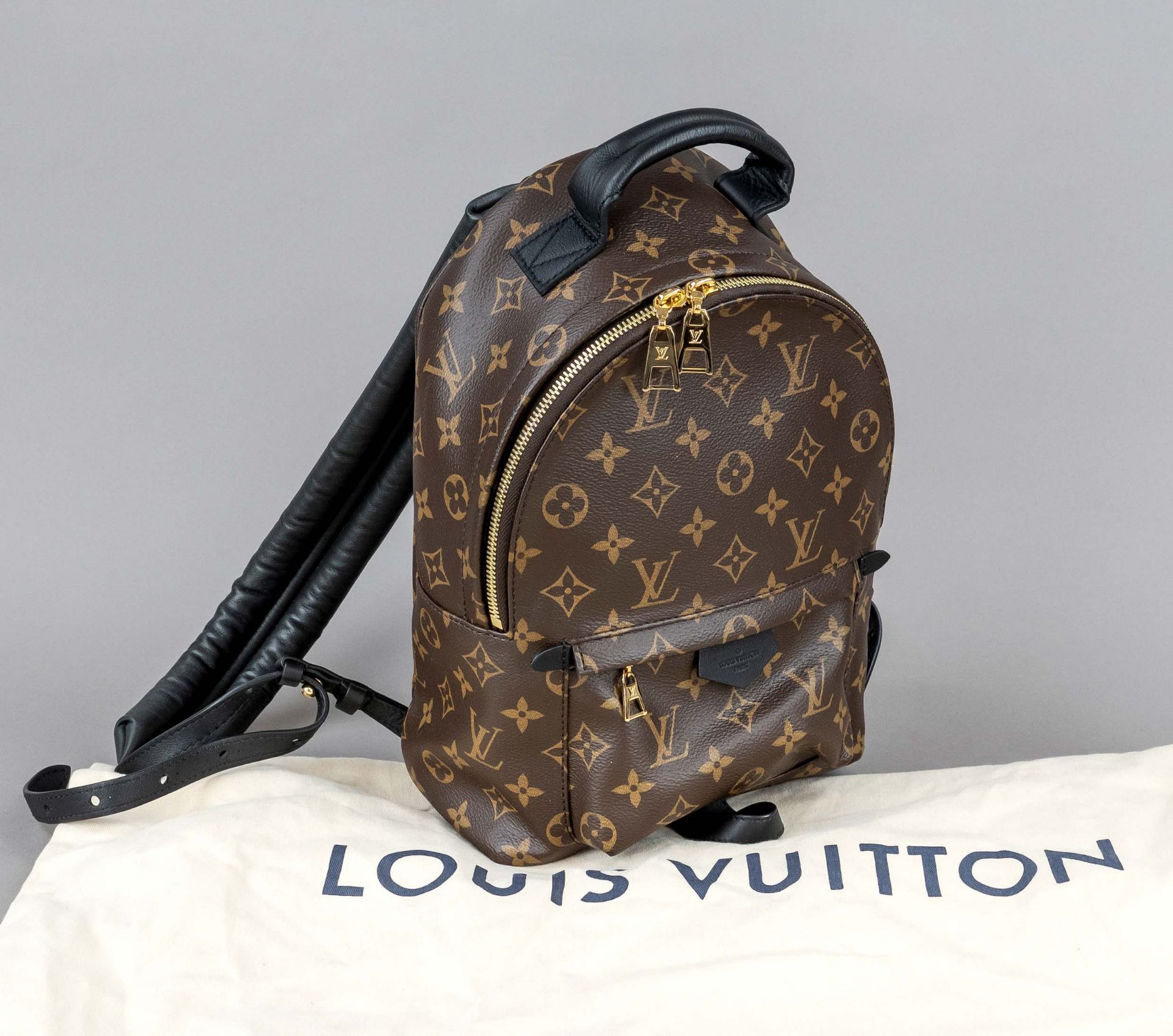 Louis Vuitton, Palm Springs PM Monogram Canvas Backpack, rubberized cotton canvas in classic logo