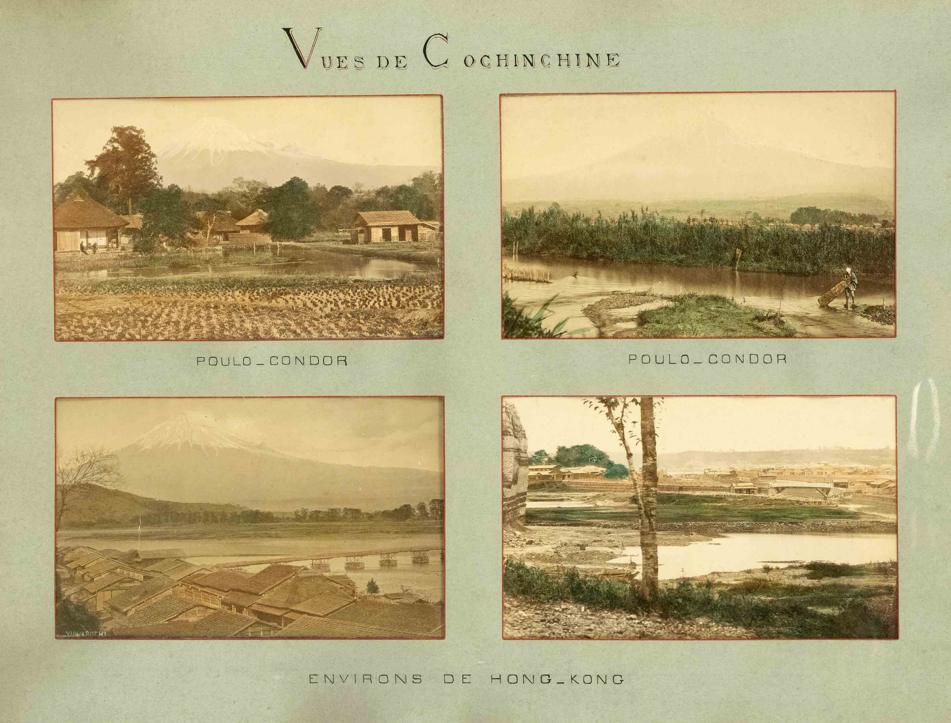 Four color photographs of the surroundings of Hong Kong around 1900, ''Vue sde Cochinichine -