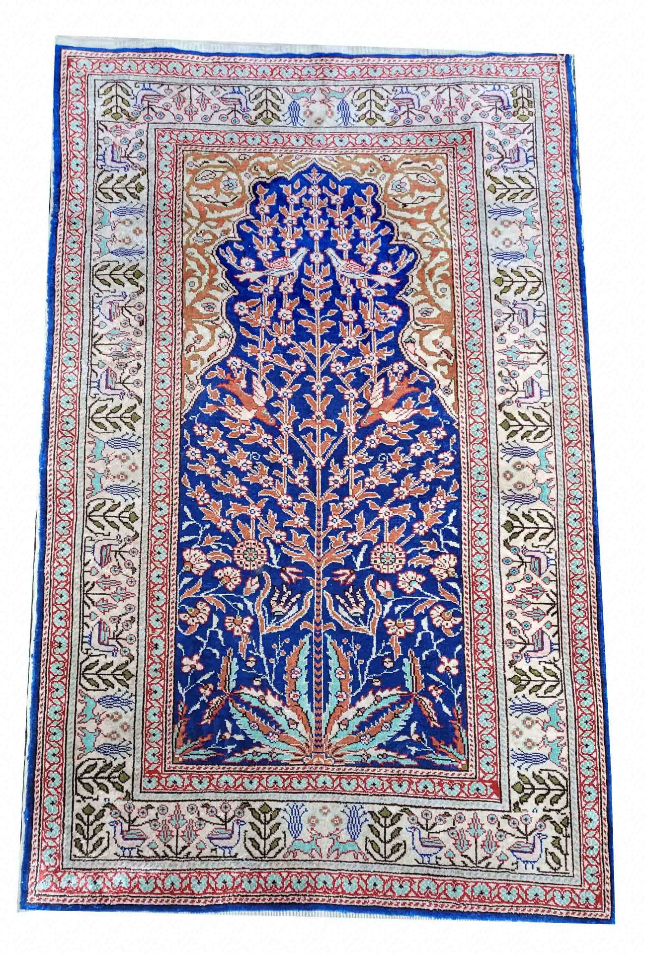 Teppich (prayer rug), silk, go