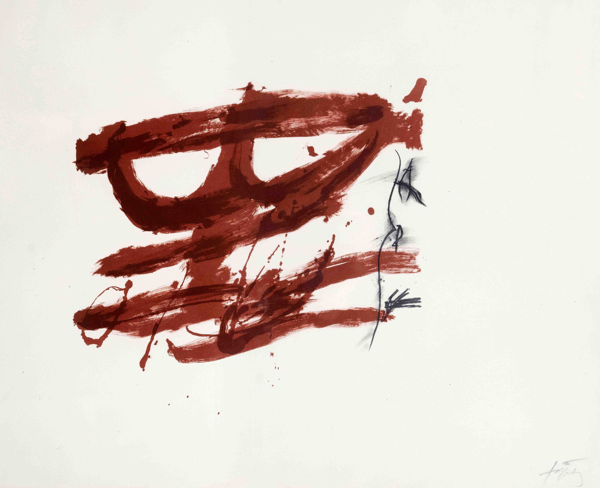 Tàpies, Antoni. 1923 - Barcelona - 2012. 1970. color lithograph/handmade paper, from the suite