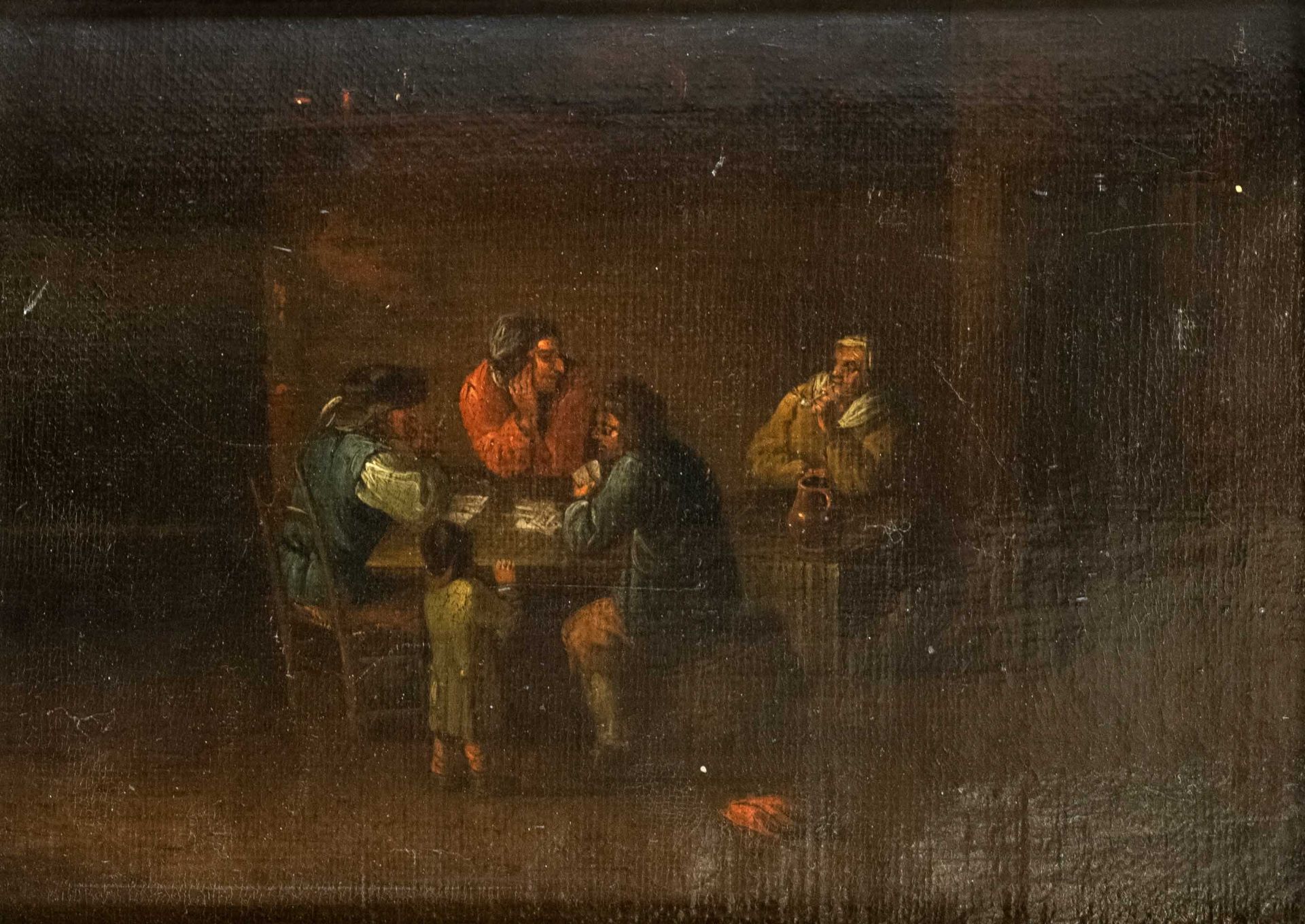 Anonymous genre painter of the 18th/19th century, dark inn scene in the style of the Dutch of the