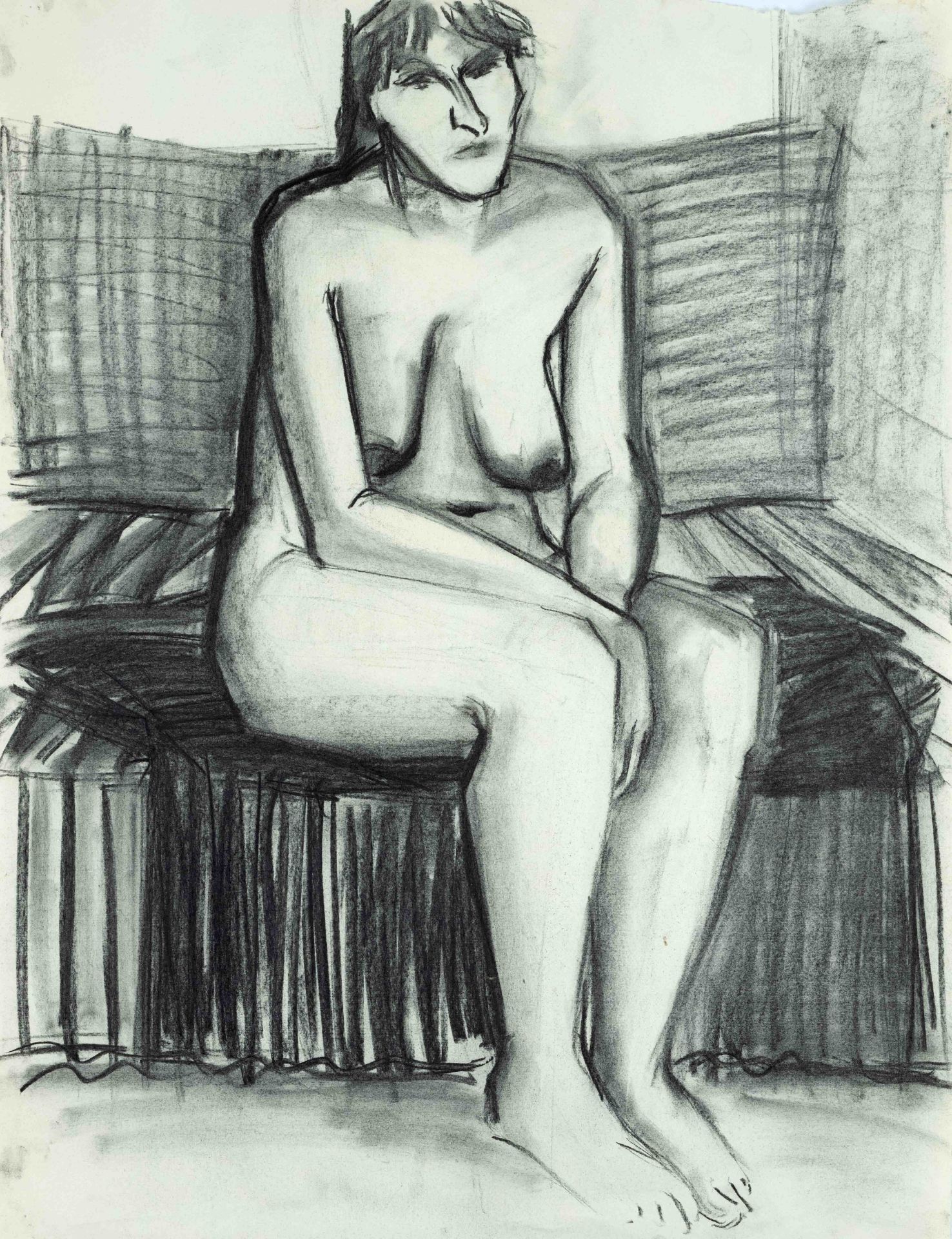 Marion Kallauka (*1949), 12 nude drawings by the artist born in Darmstadt, who studied in Berlin and - Image 5 of 5