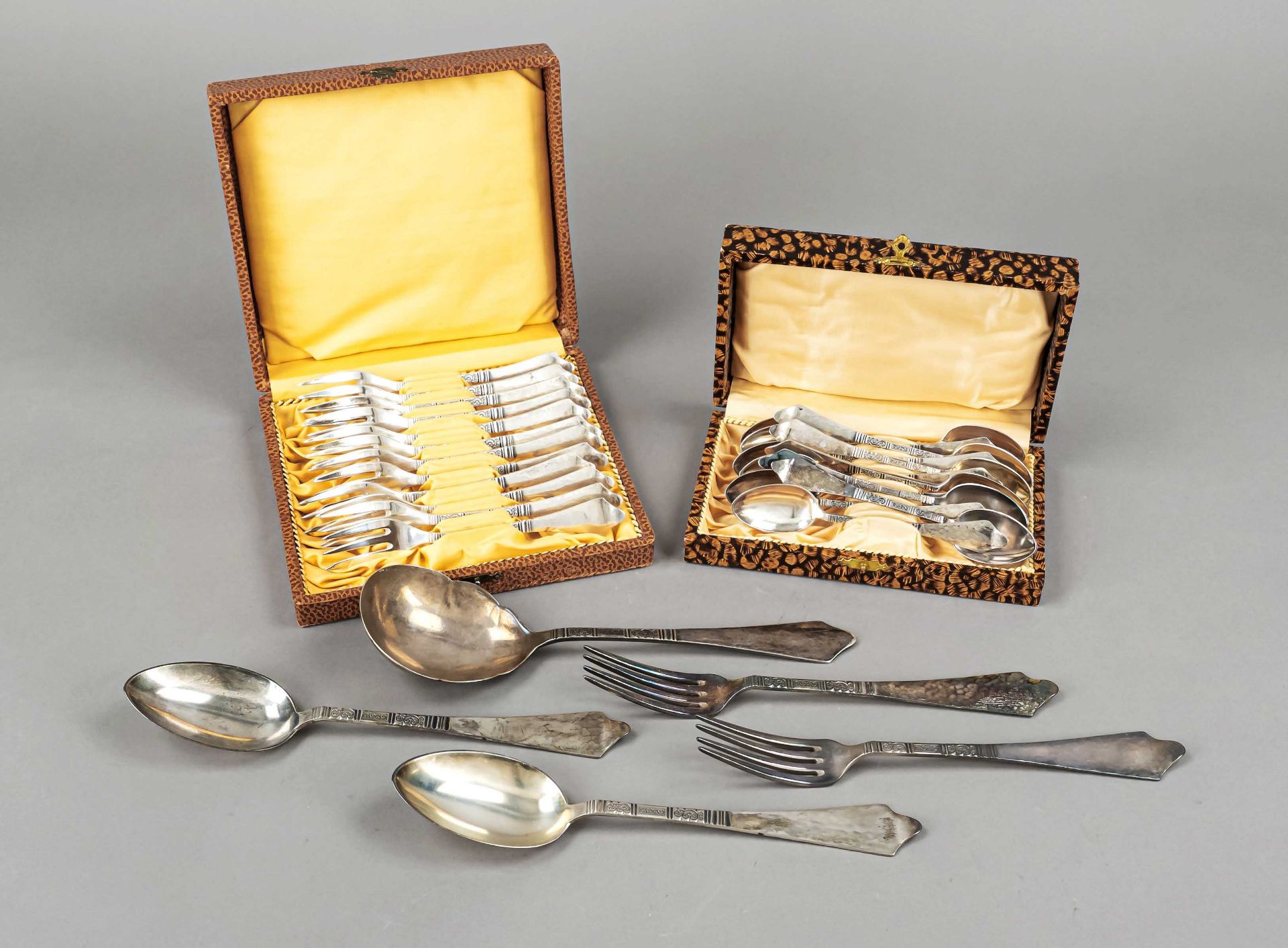 55 pieces of cutlery, German, 1st half of 20th century, maker's mark Robbe & Berking, Flensburg,
