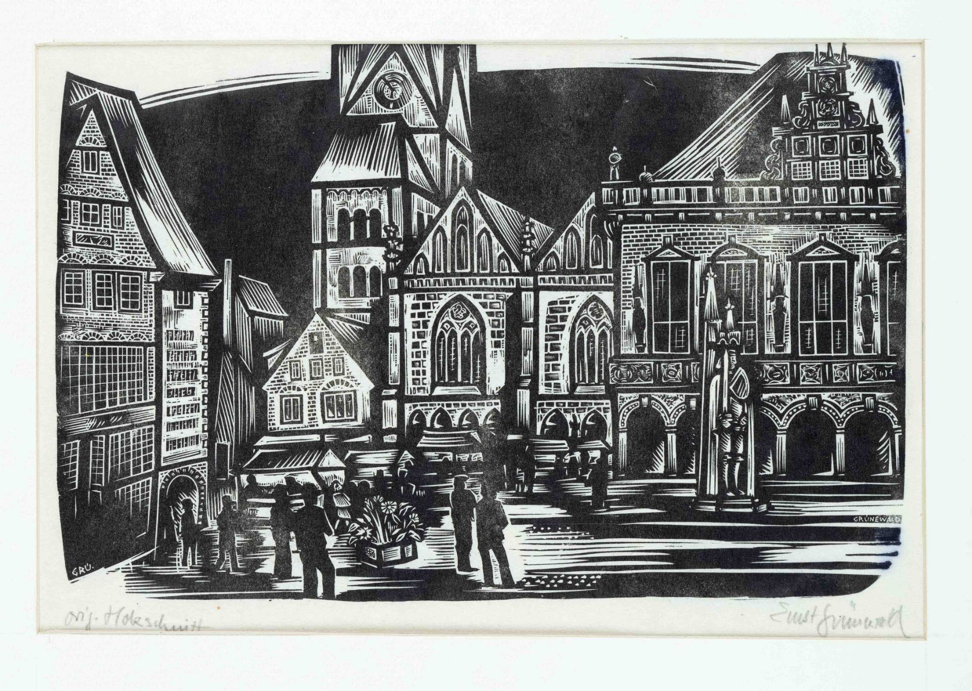 Ernst Grünewald (1907-1986), printmaker from Bremen, studied at the Leipzig Academy of Applied Arts, - Image 4 of 4