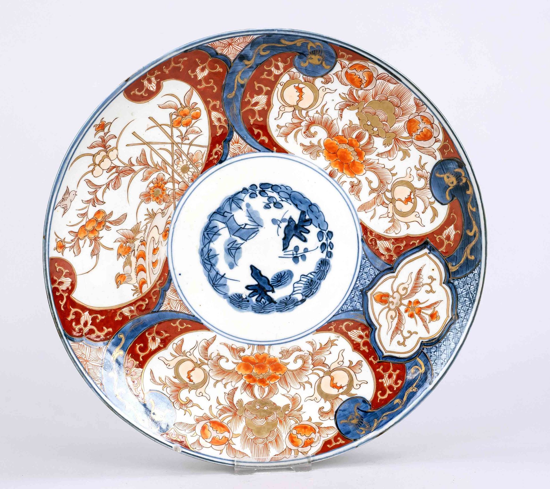 Imari plate, Japan, Meiji period(1868-1912) 19th c., porcelain with polychrome glaze decoration of