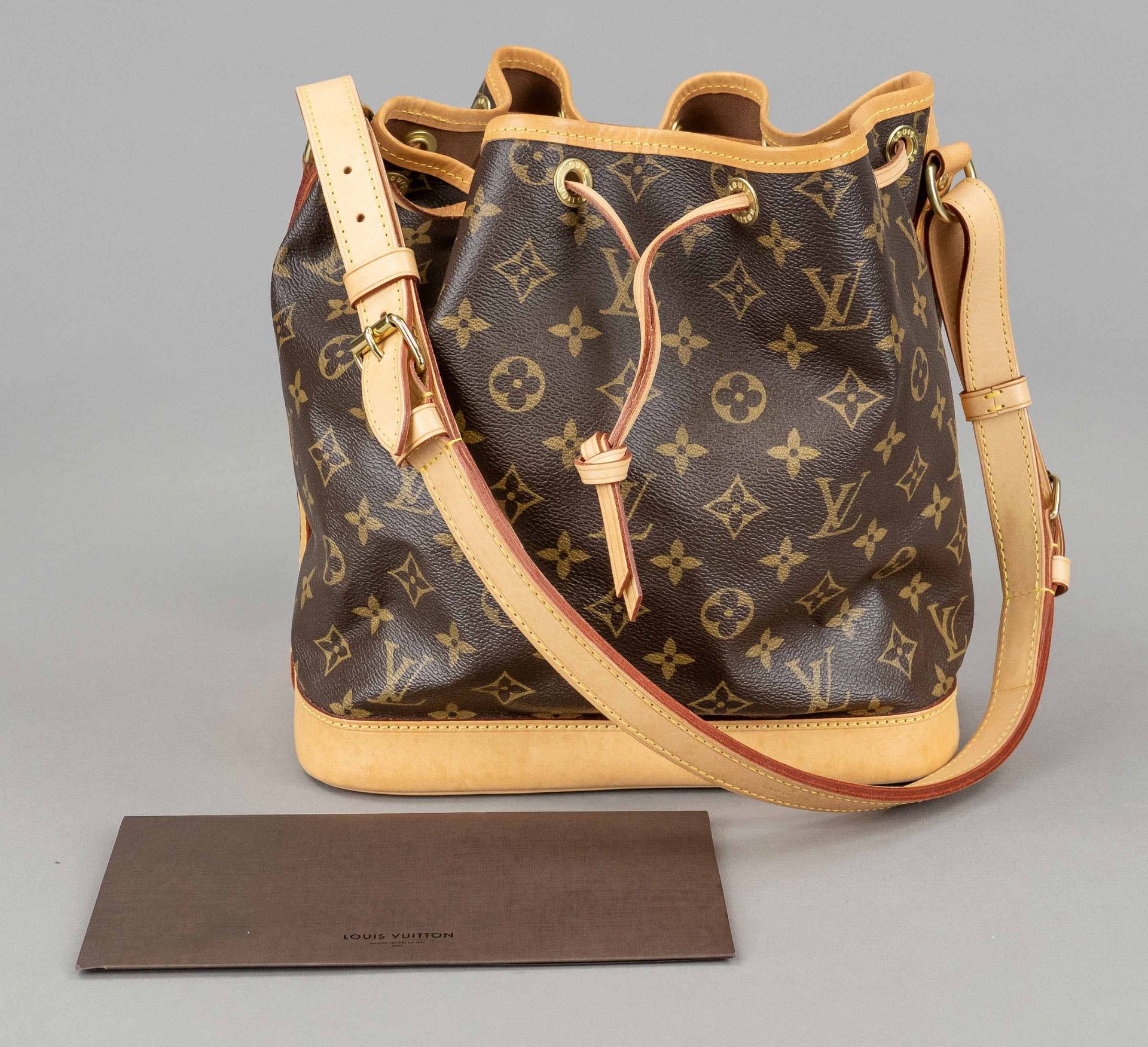 Louis Vuitton, Monogram Canvas Petit Sac Noe, rubberized cotton canvas in classic logo print