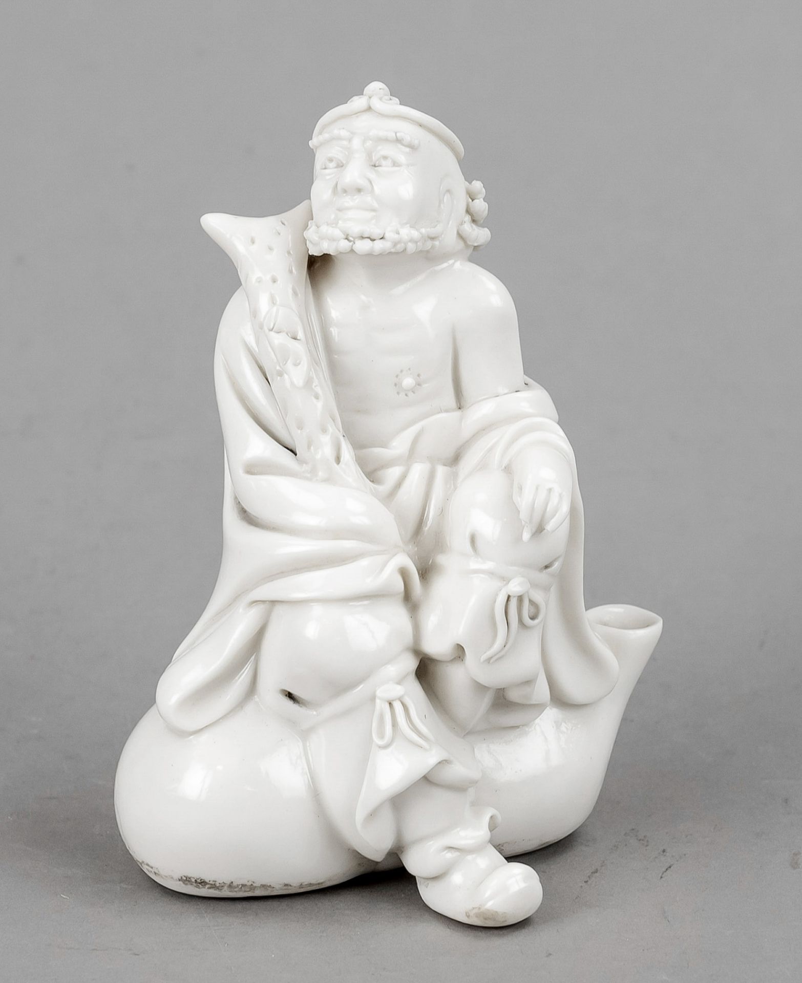 Immortal Li Tieguai Blanc de Chine, China, 19th/20th c., Dehua porcelain of one of the 8 immortals(