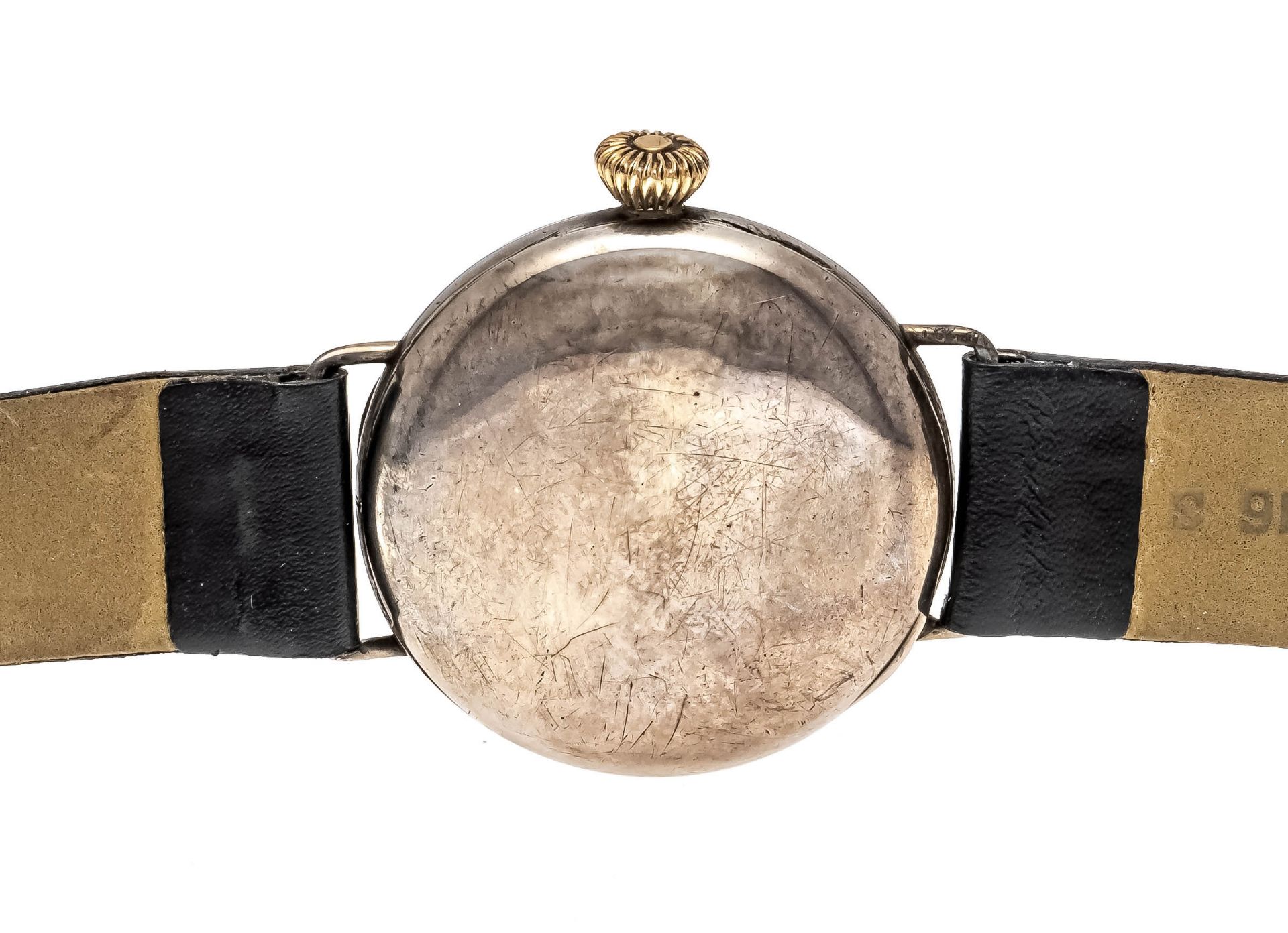 Elgin men's watch/ soldier's watch WW1, sterling silver 925/000, manual winding cal. 462, lever - Image 2 of 2