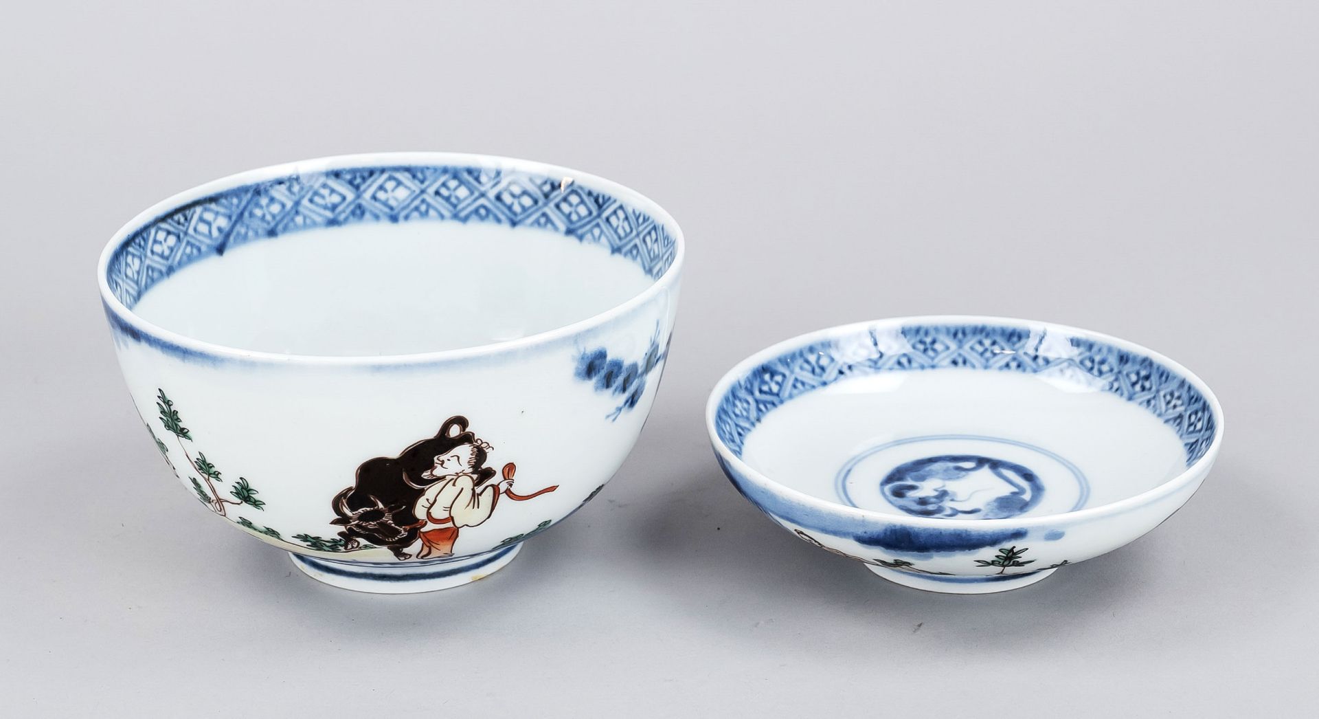 Imari-Chawan, Japan, Edo period(1603-1868), 18th/19th c., porcelain with cobalt blue underglaze