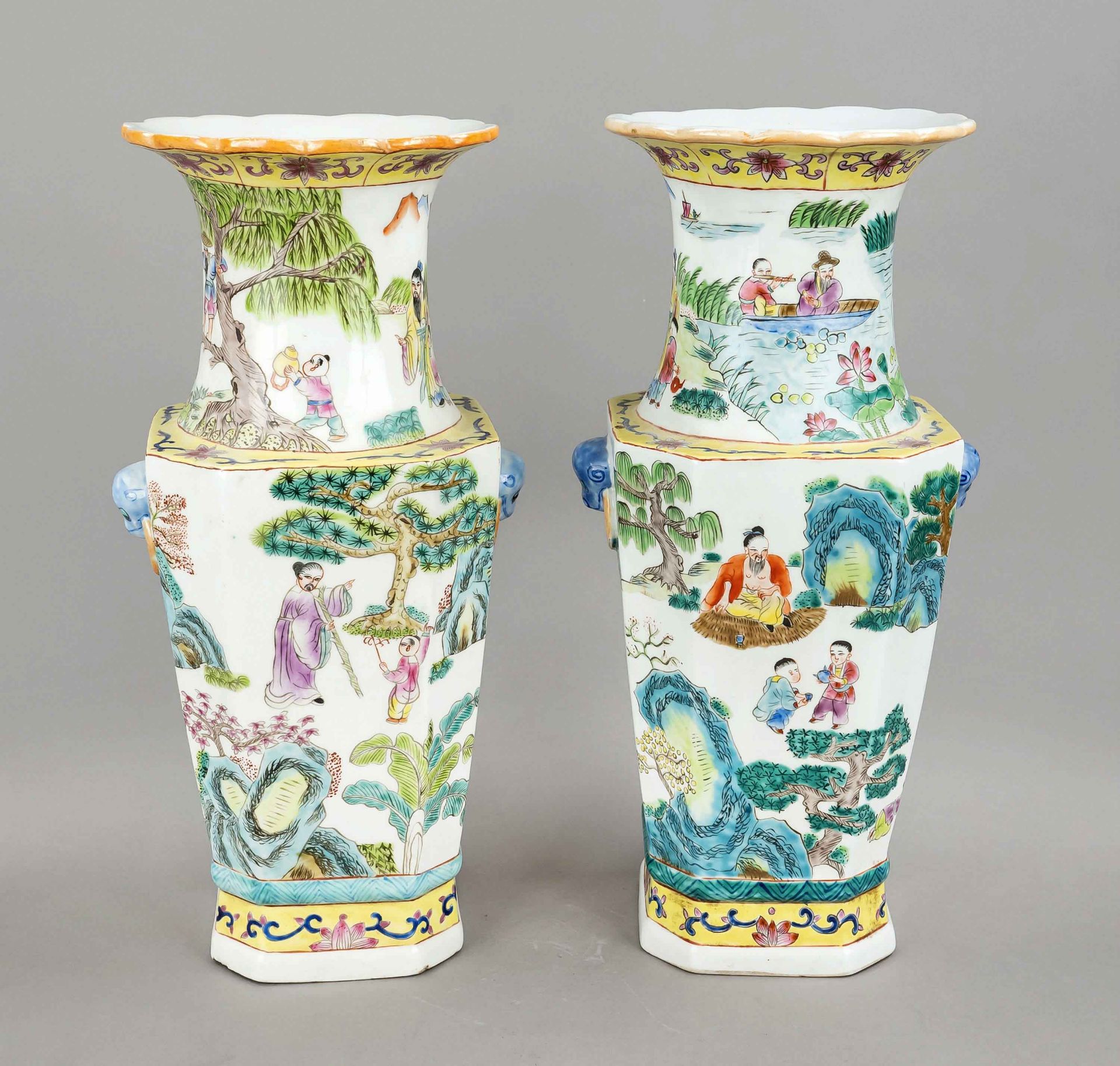 Paar große Vase, China, 20.Jh.