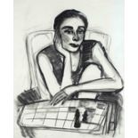 Marion Kallauka (*1949), 10 charcoal drawings by the artist born in Darmstadt, who studied in Berlin