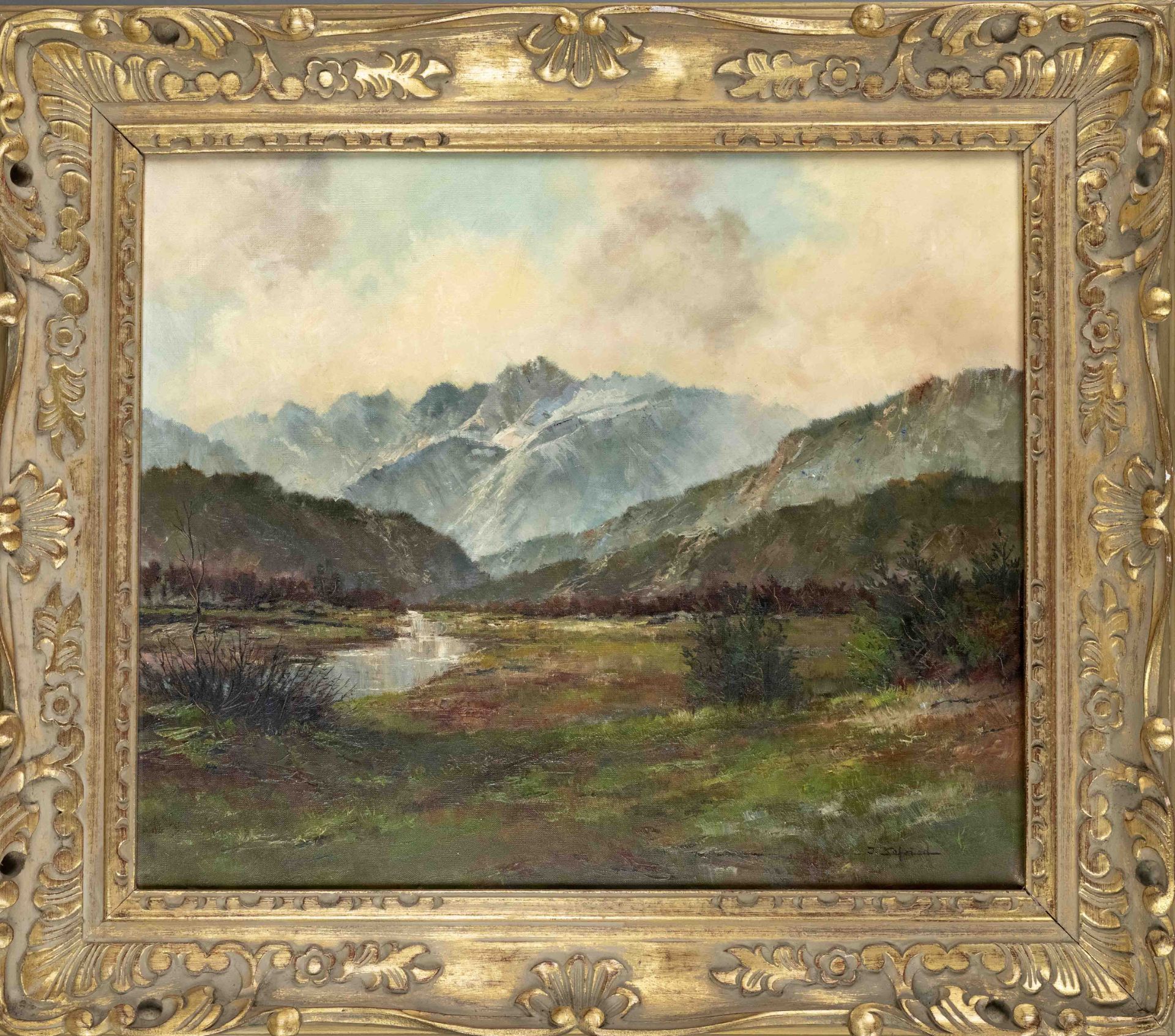 Josef Sefried, mid-20th century, Tyrolean landscape, oil on canvas, signed lower right,