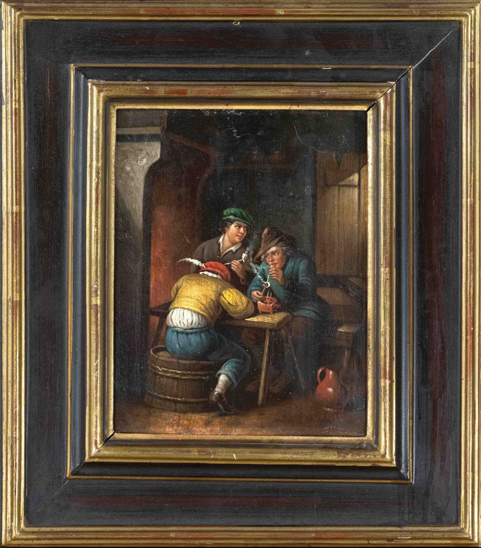 Anonymous painter 1st half 20th century, pair of genre pieces with inn scenes in the style of the - Image 2 of 2