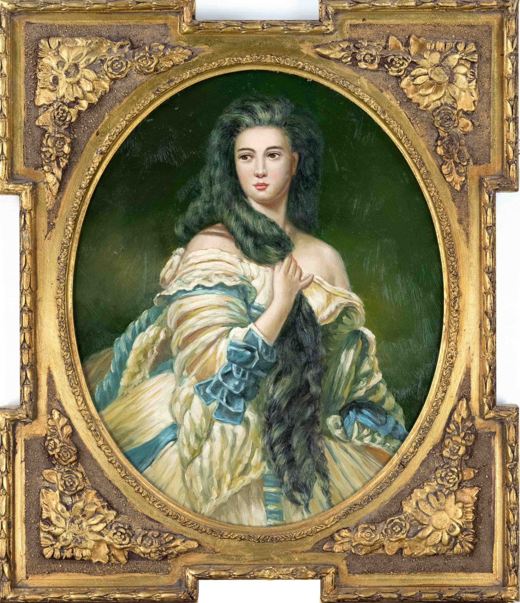 Anonymous copyist late 20th century, Portrait of Madame Rimsky-Korsakov after F.X.Winterhalter,