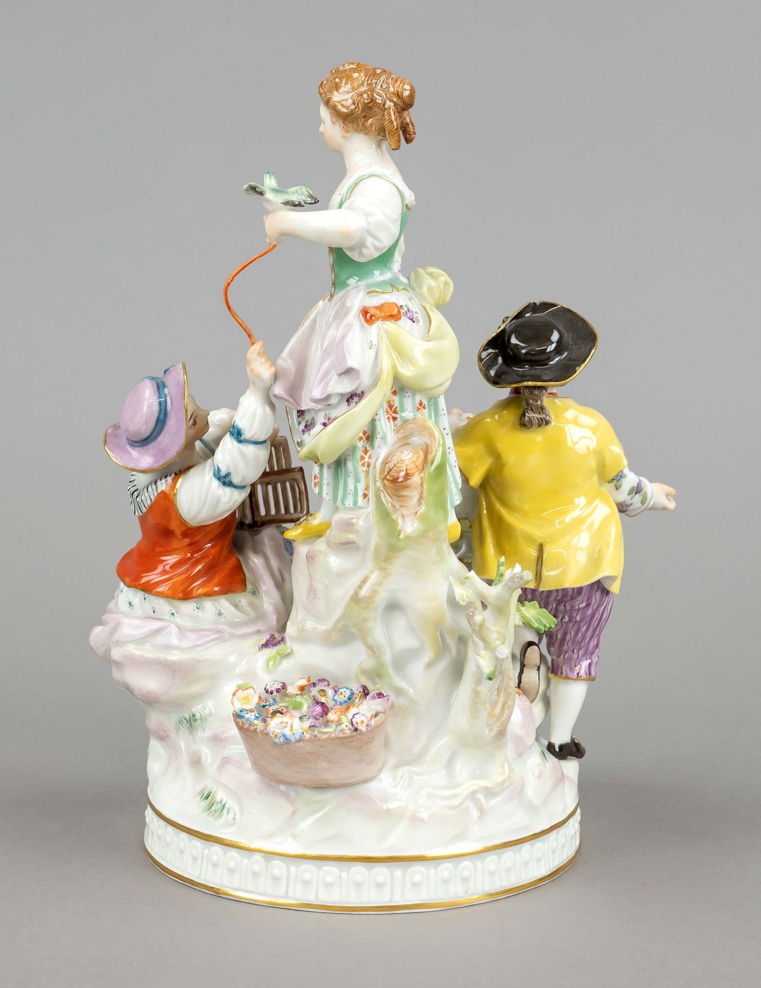 Group of gardeners, Meissen, mark after 1934, 1st choice, design Michel Victor Acier in 1778, - Image 3 of 3