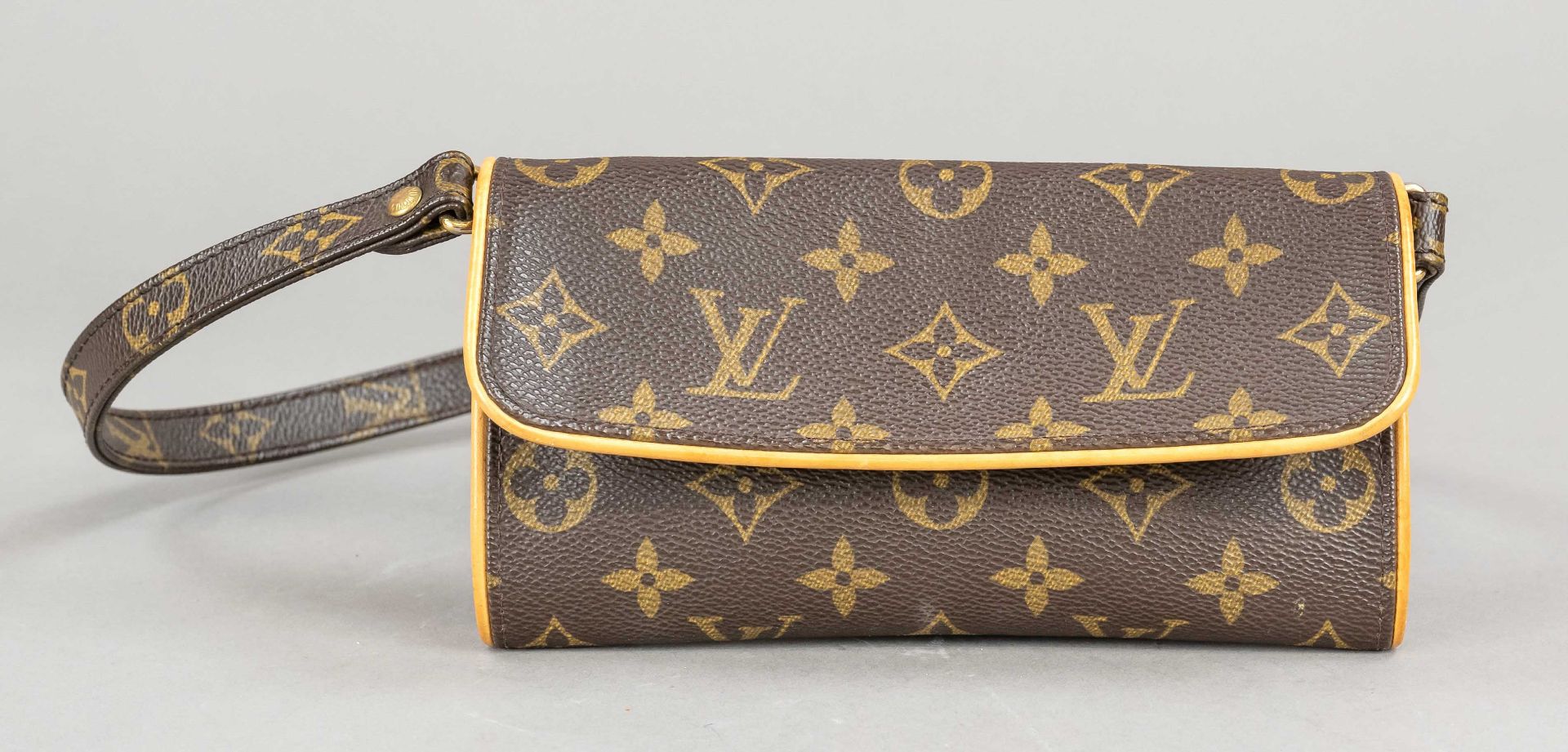 Louis Vuitton, Small Vintage Monogram Canvas Florentine Pochette Bag, rubberized cotton canvas in