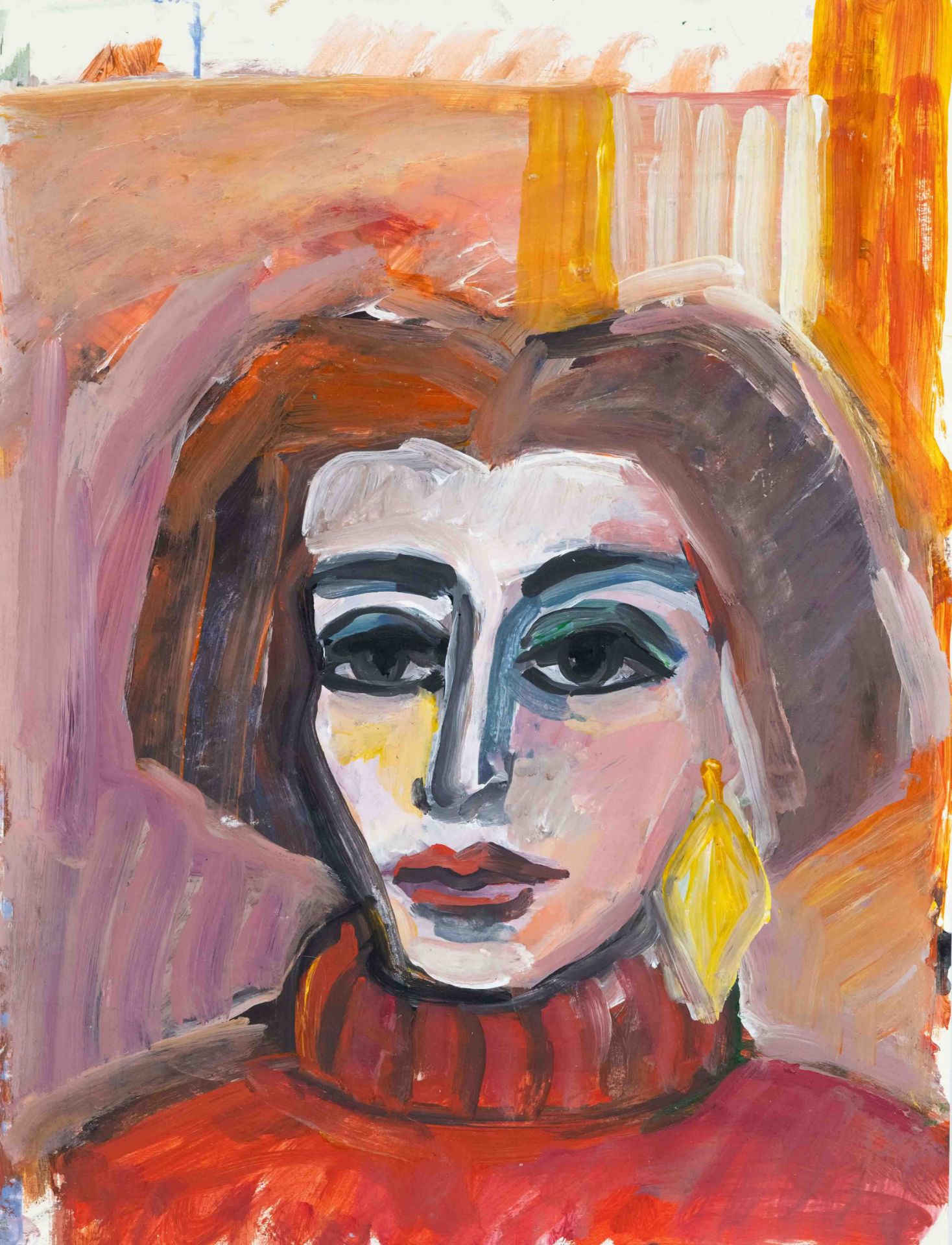 Marion Kallauka (*1949), four expressive portraits of women by the Darmstadt-born artist. She - Image 4 of 4