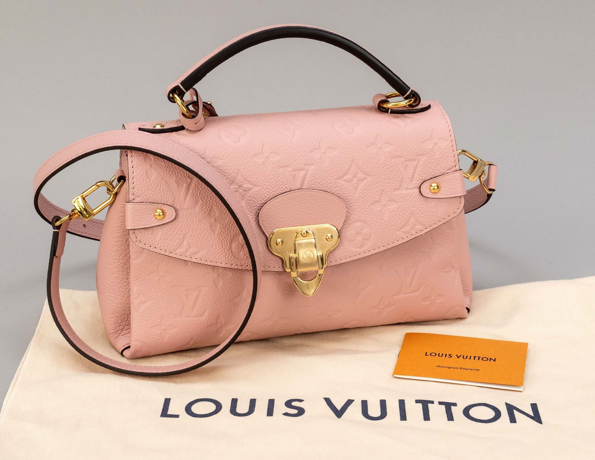 Louis Vuitton, Georges BB Monogram Empreinte Leather Rose Poudre, powdered grained calfskin with