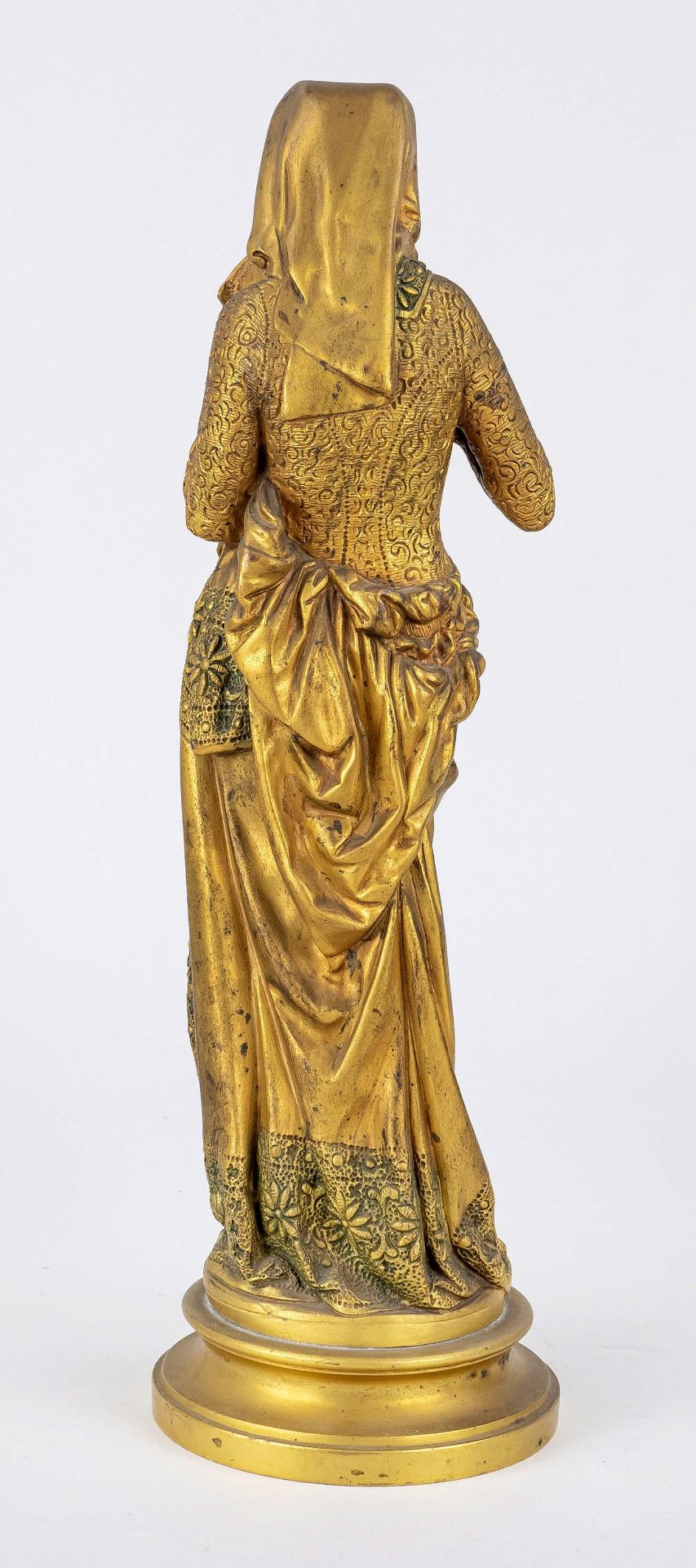 Albert-Ernest de Carrier-Belleuse (1824-1887), important French sculptor, golden patinated bronze - Image 2 of 2