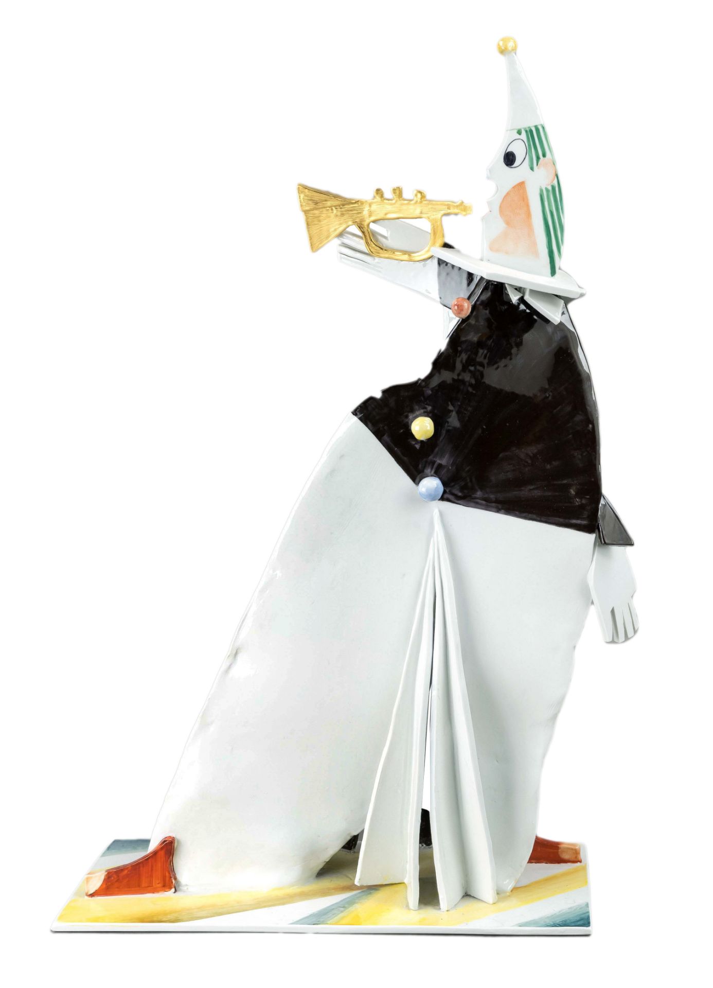 Pausenclown, Meissen, design Peter Strang, Momogrammsigne, Dresden 1936-2022, German sculptor,