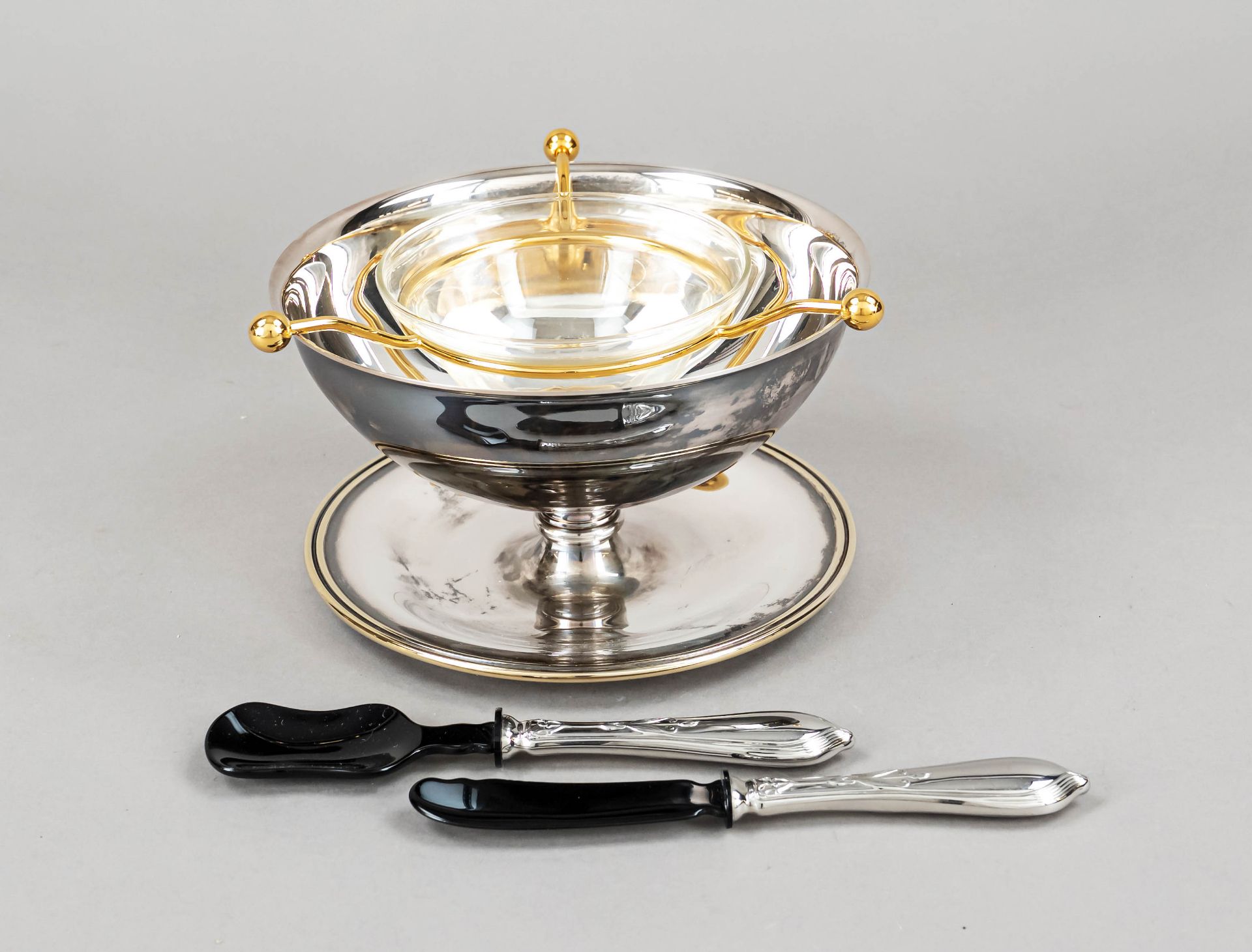 Round caviar bowl, German, 20th century, maker's mark M. H. Wilkens & Söhne, Bremen-Hemelingen,