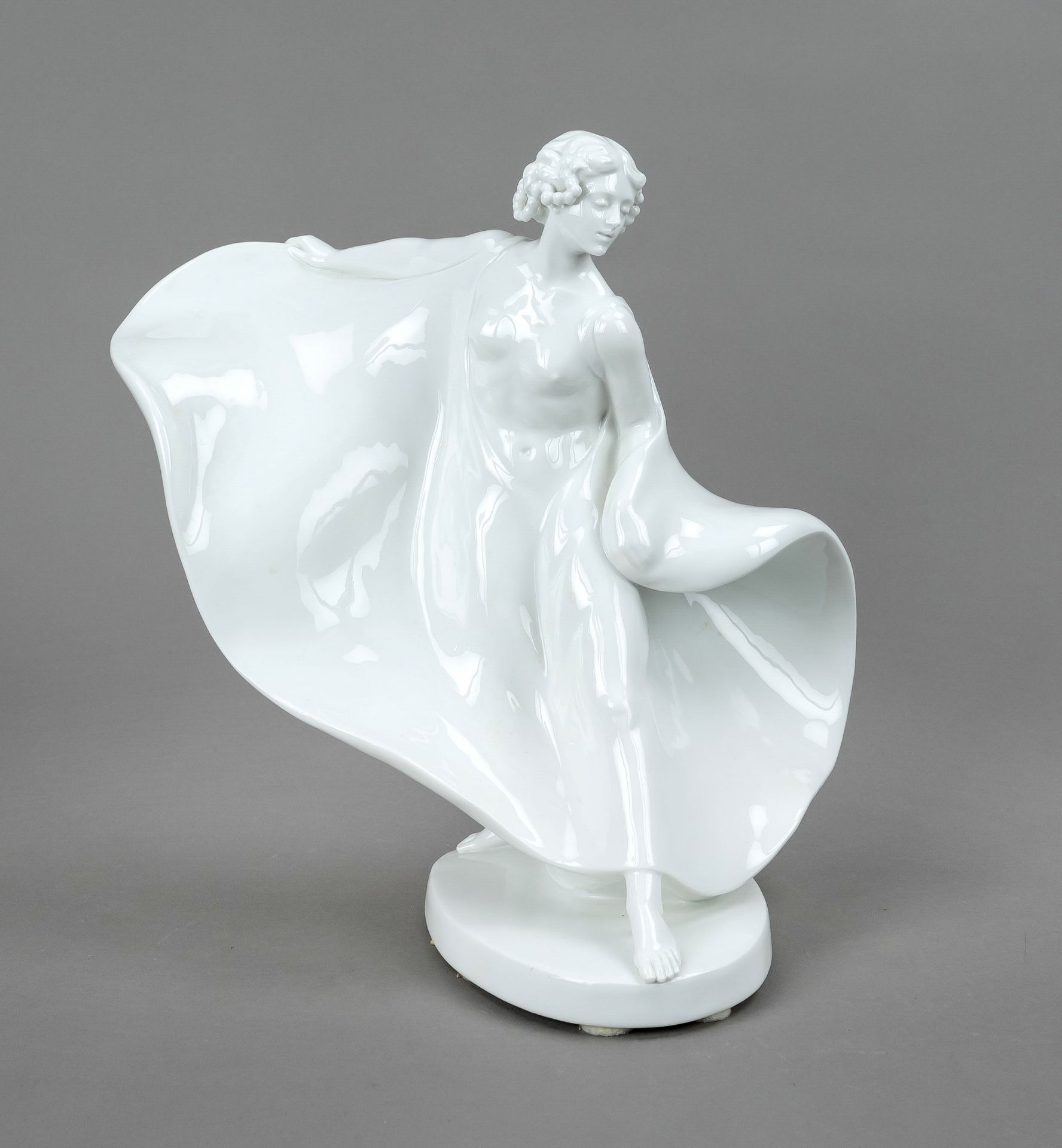 Loie Fuller, Meissen, mark after 1970, 2nd choice, designed by Theodor Eichler in 1911, model no.