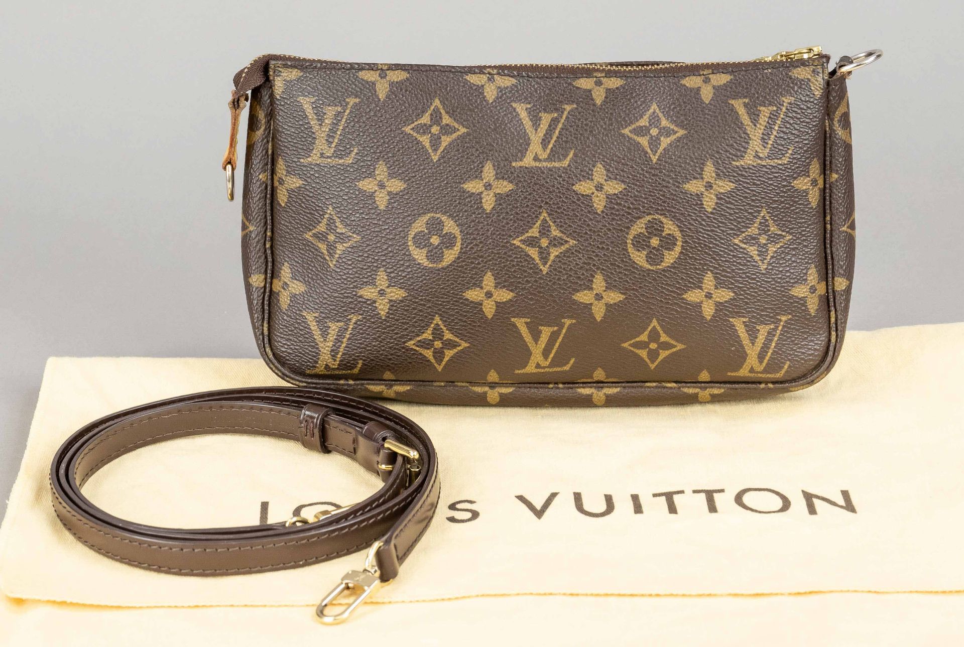 Louis Vuitton, Monogram Canvas Pochette Accessoires, rubberized cotton canvas in classic logo