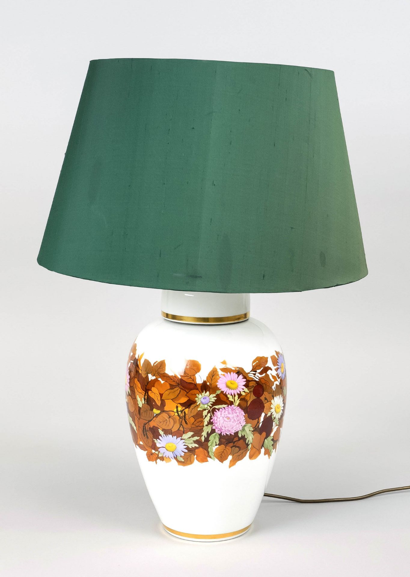 Deckelvase als Lampe, Nymphenb