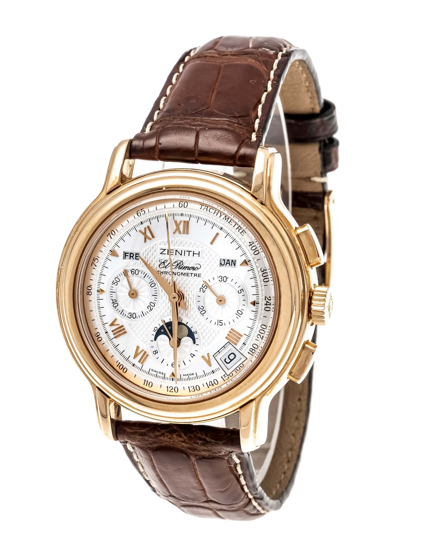 Men's watch Zenith El Primero, from 1999, 750/000 RG, ref. 17.0240.410/01, with full calendar,