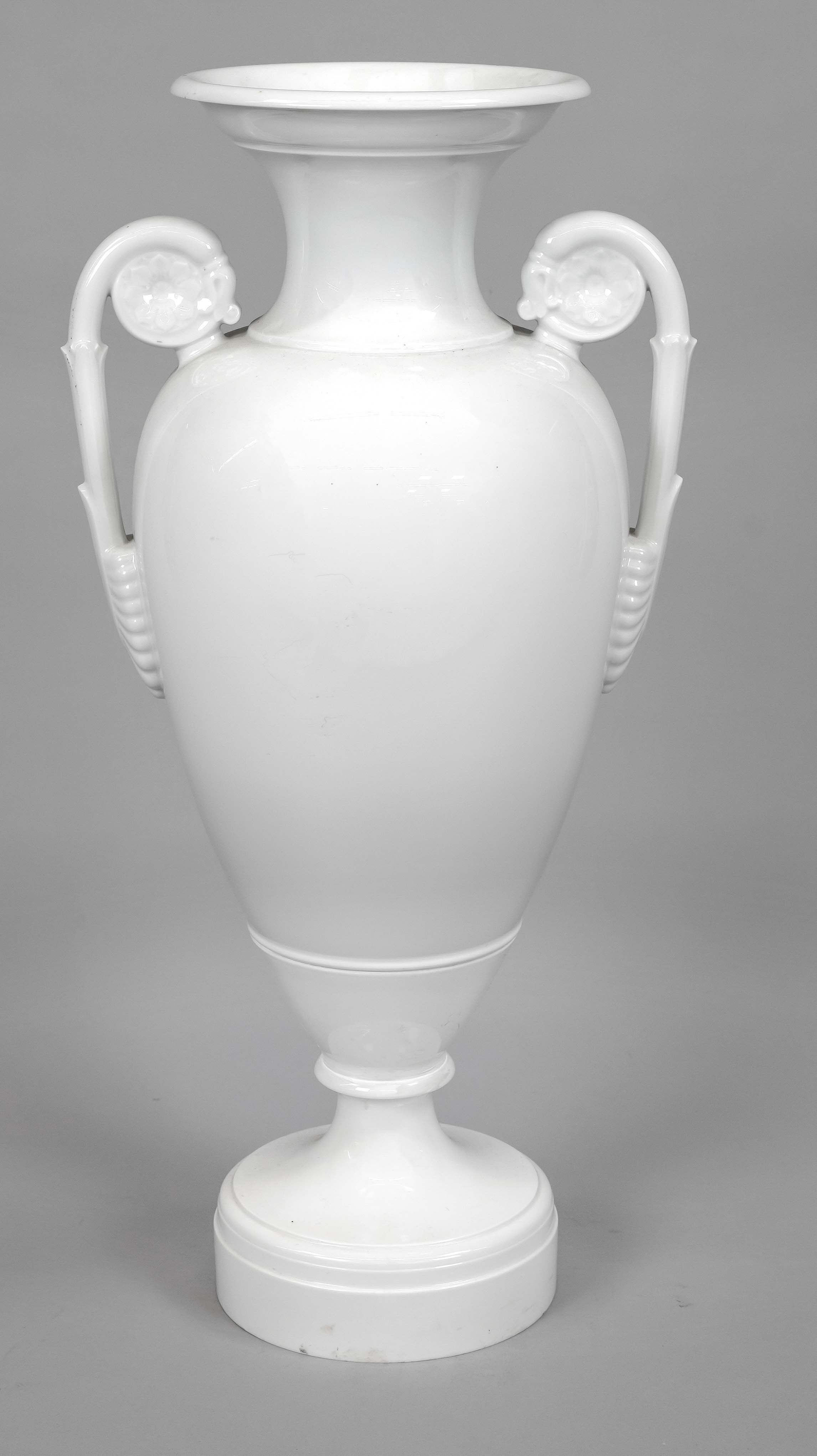 Large floor vase, KPM Berlin, mark 1992-2000, 1st choice, designed by Karl Friedrich Schinkel (