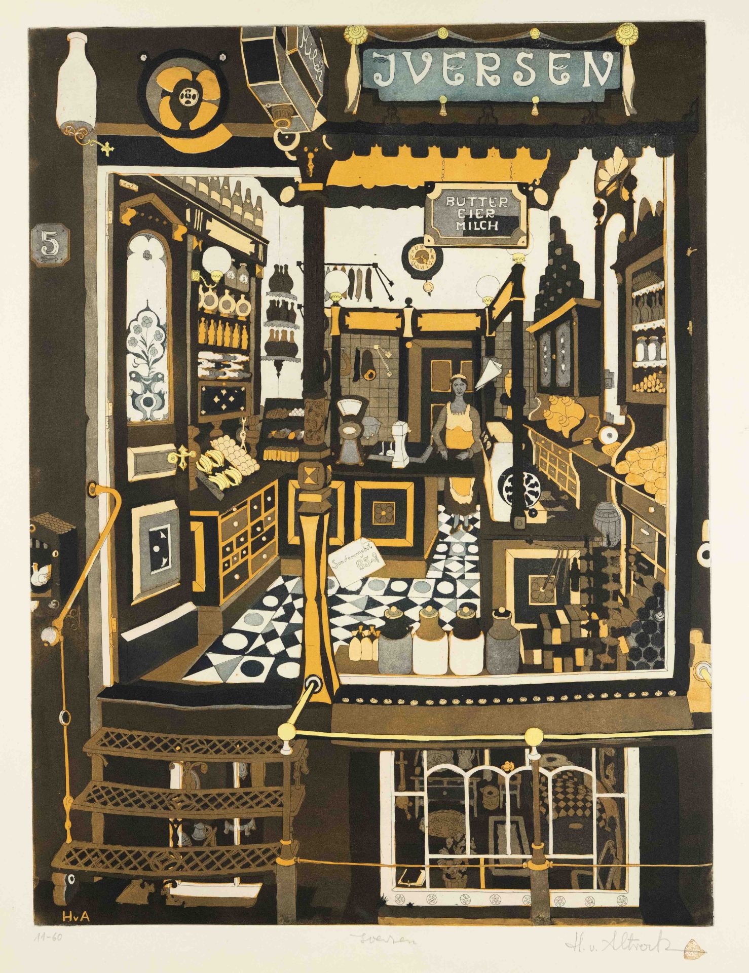 Group of 4 large graphics by different artists of the 20th century: Barbara Beisinghoff (*1945), - Image 4 of 4