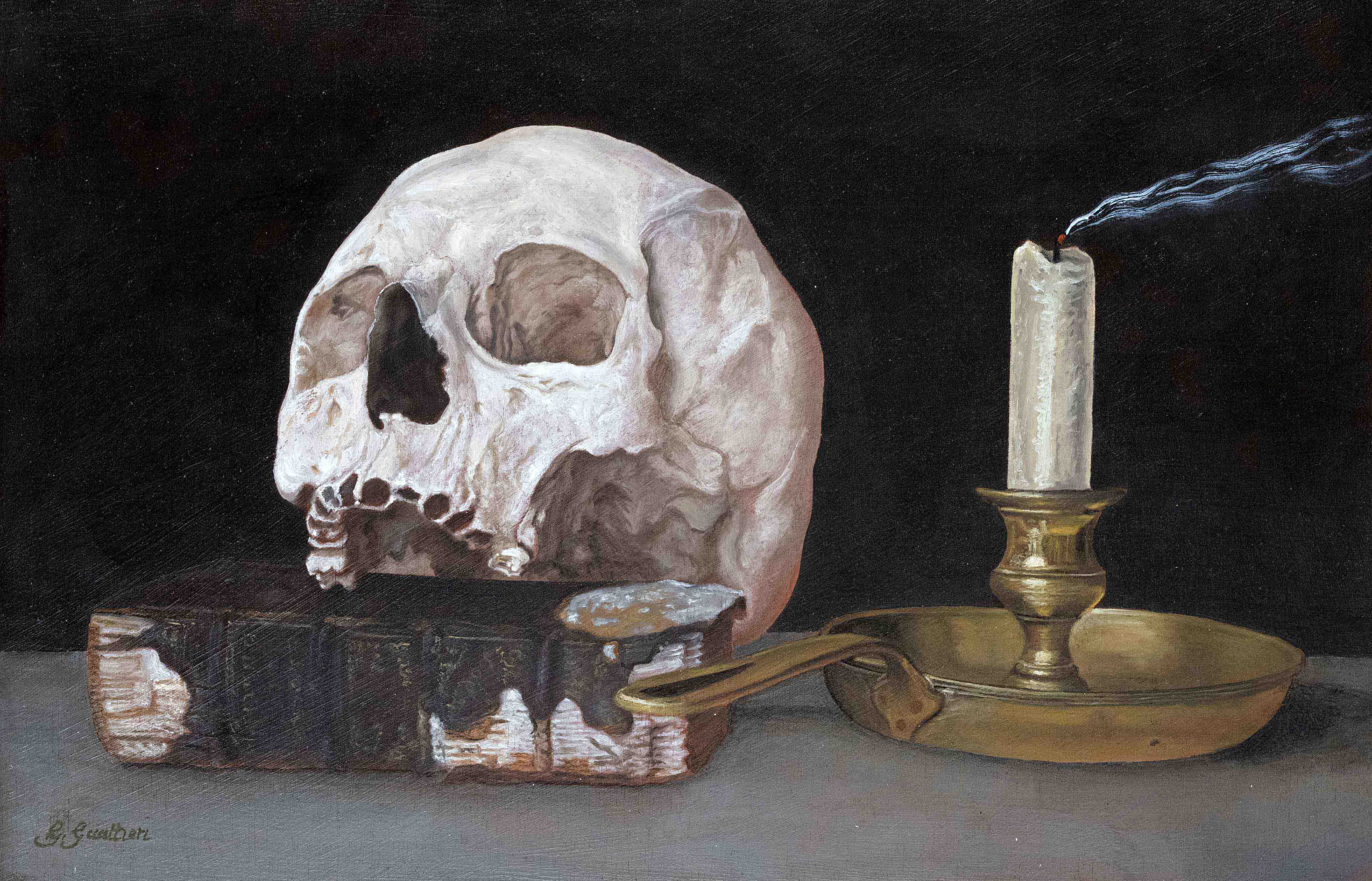 Gianrico Gualtieri (*1962), contemporary French painter of Italian origin. Creator of vanitas