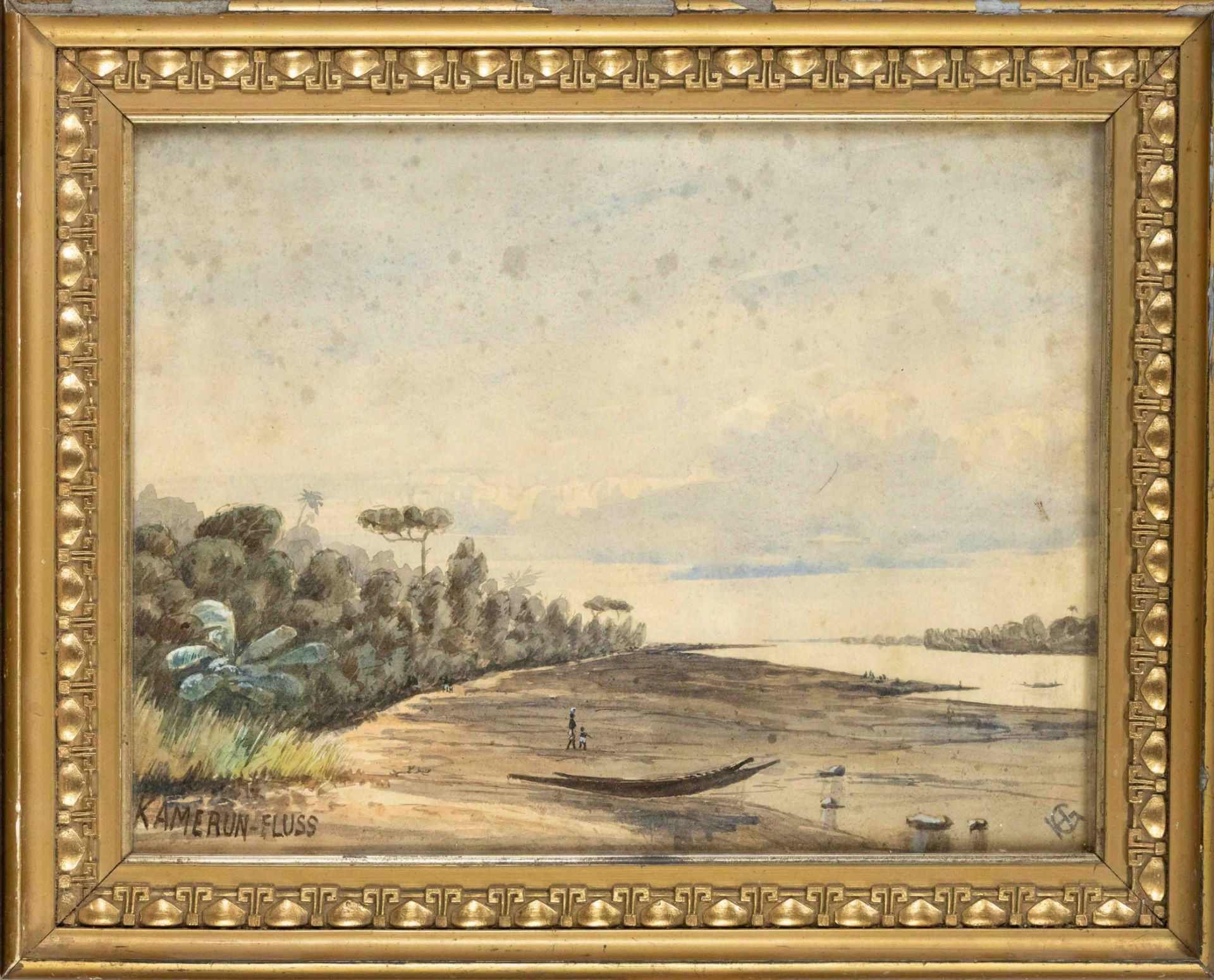 H. Gudewill, colonial painter c. 1900, two watercolors: ''Die Walfischbuch in Südwest-Afrika'' - Image 2 of 3