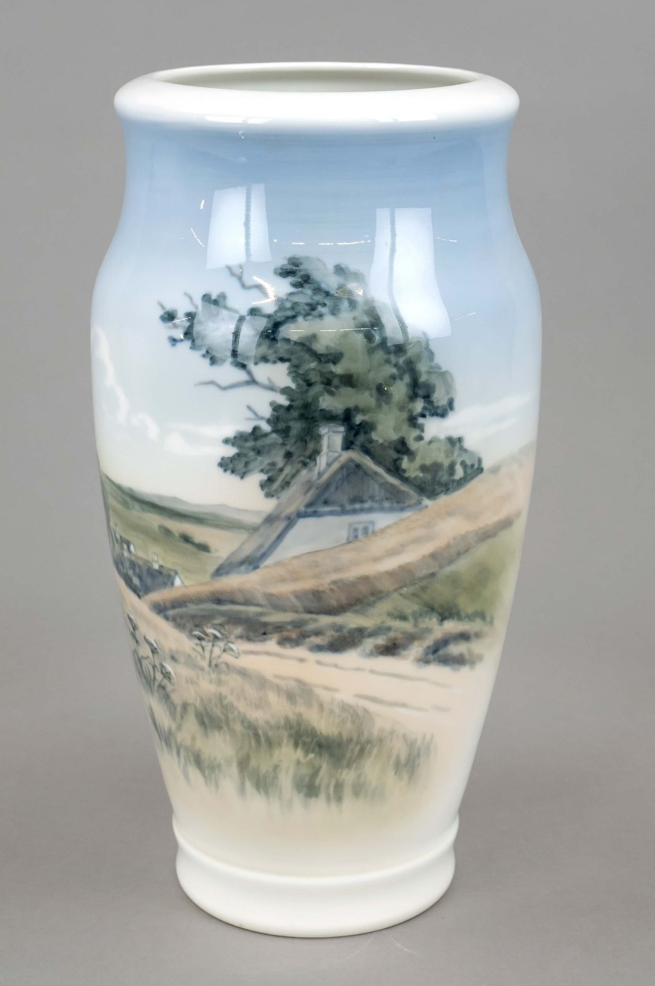 Vase, Royal Copenhagen, mark 1975-1979, 1st choice, model no. 2873-2040, surrounding painting with