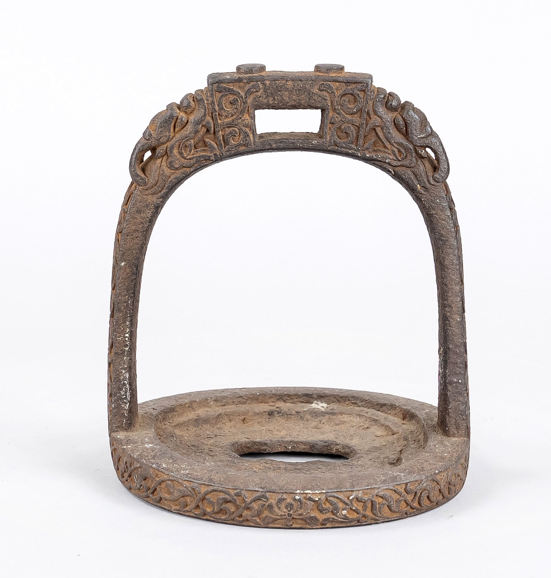 Dragon head stirrup, China, probably Ming dynasty(1368-1644) 16th/17th century, cast iron with