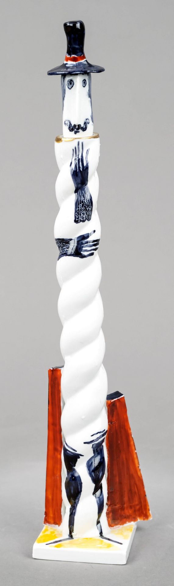 Spanier, designed by Peter Strang, Momogrammsigne, Dresden 1936-2022, German sculptor, 1973-2001