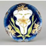 Art Nouveau plate, Nympenburg, pressed rhombus shield with star 1850-1890, curved rim, partly open