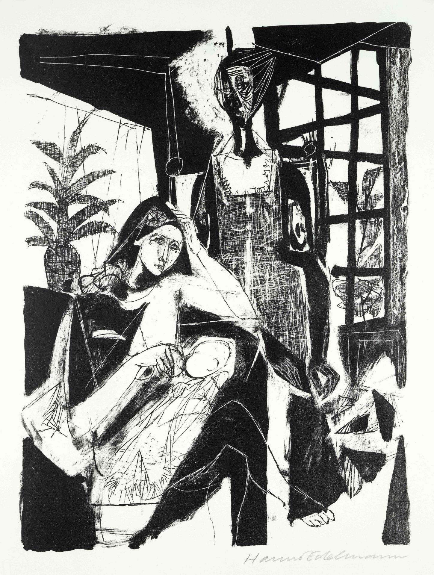 Mixed lot of 10 prints by different artists 2nd half 20th century: Oskar Koller (1925-2004), - Image 6 of 6