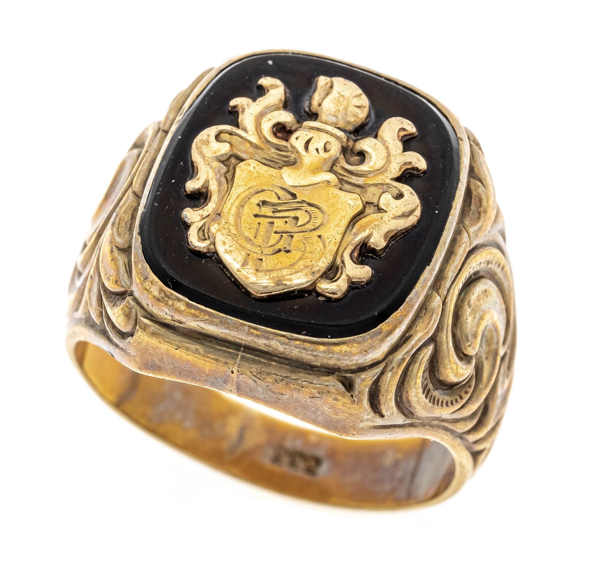 Onyx-Wappen-Ring GG 333/000 mi