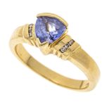 Tansanit-Diamant-Ring GG 585/0