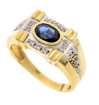 Saphir-Diamant-Ring GG/WG 585/
